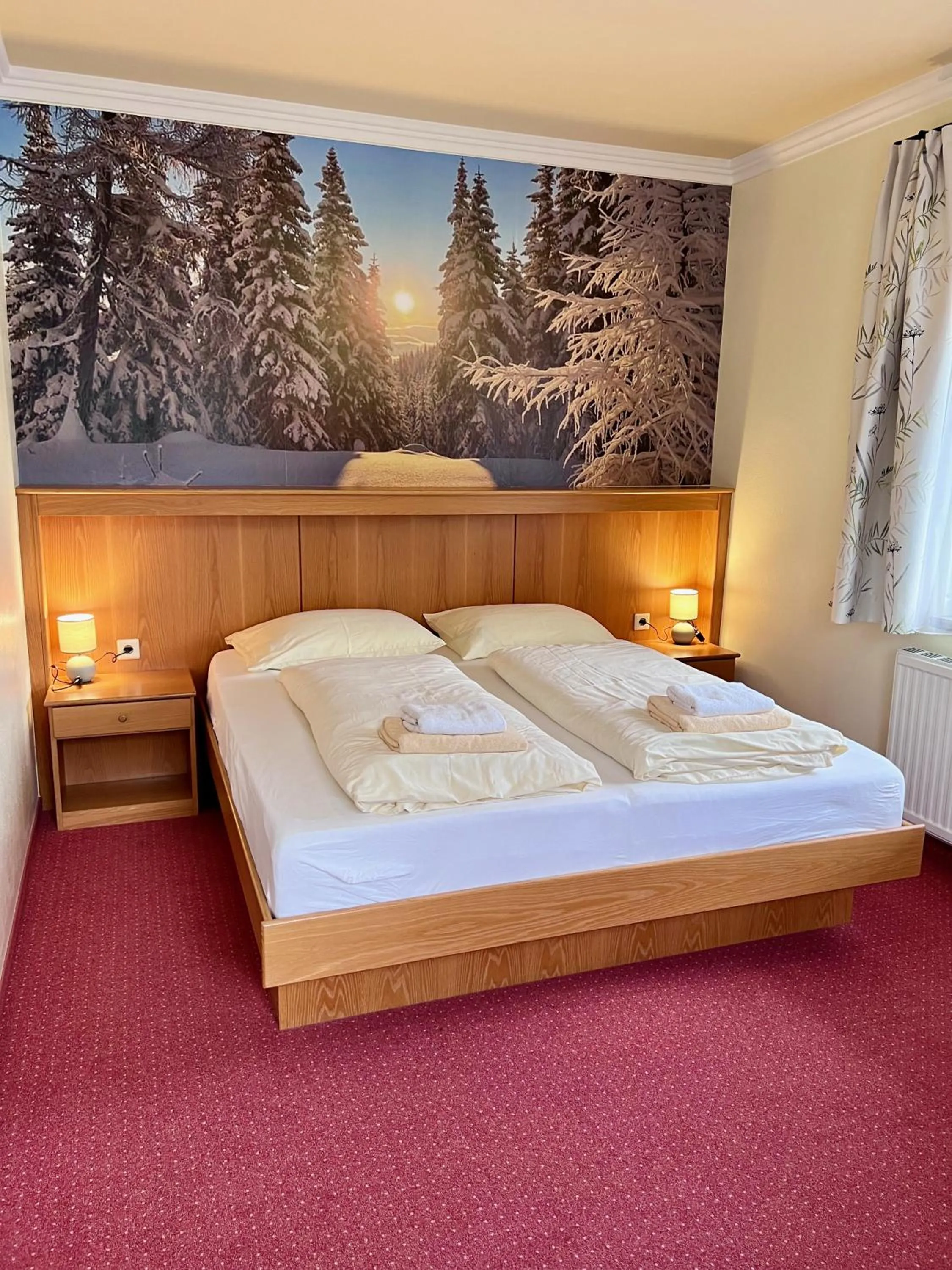 Bedroom, Bed in Pension Lambrecht