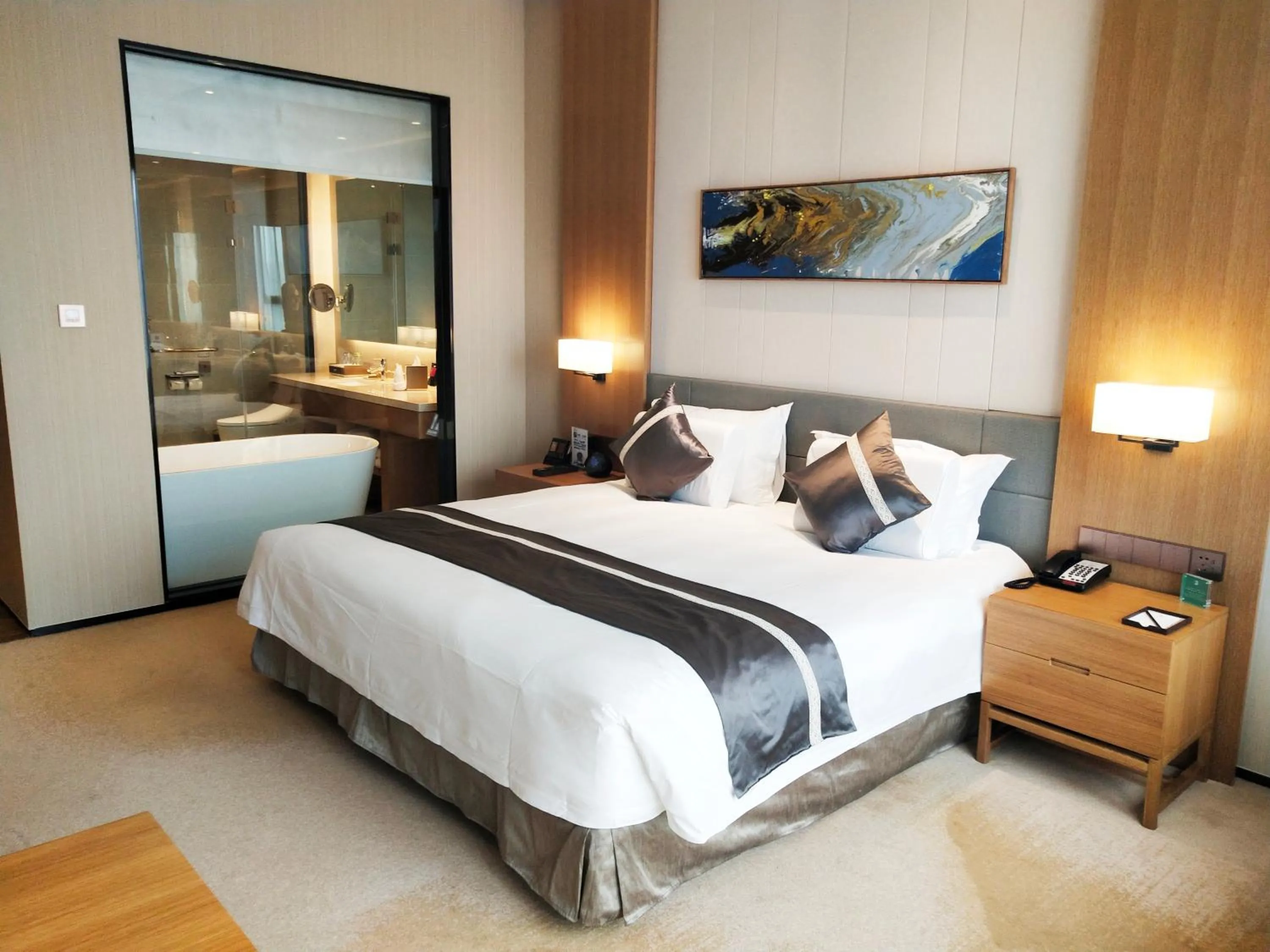 Photo of the whole room, Bed in Yuyao Bright hotel