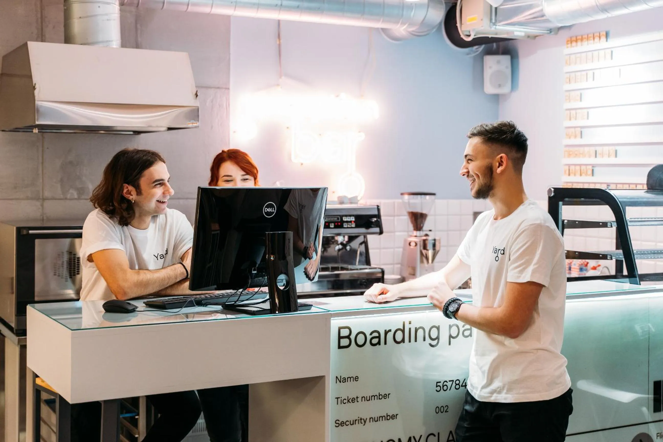 Staff in Yard Hostel & Coffee