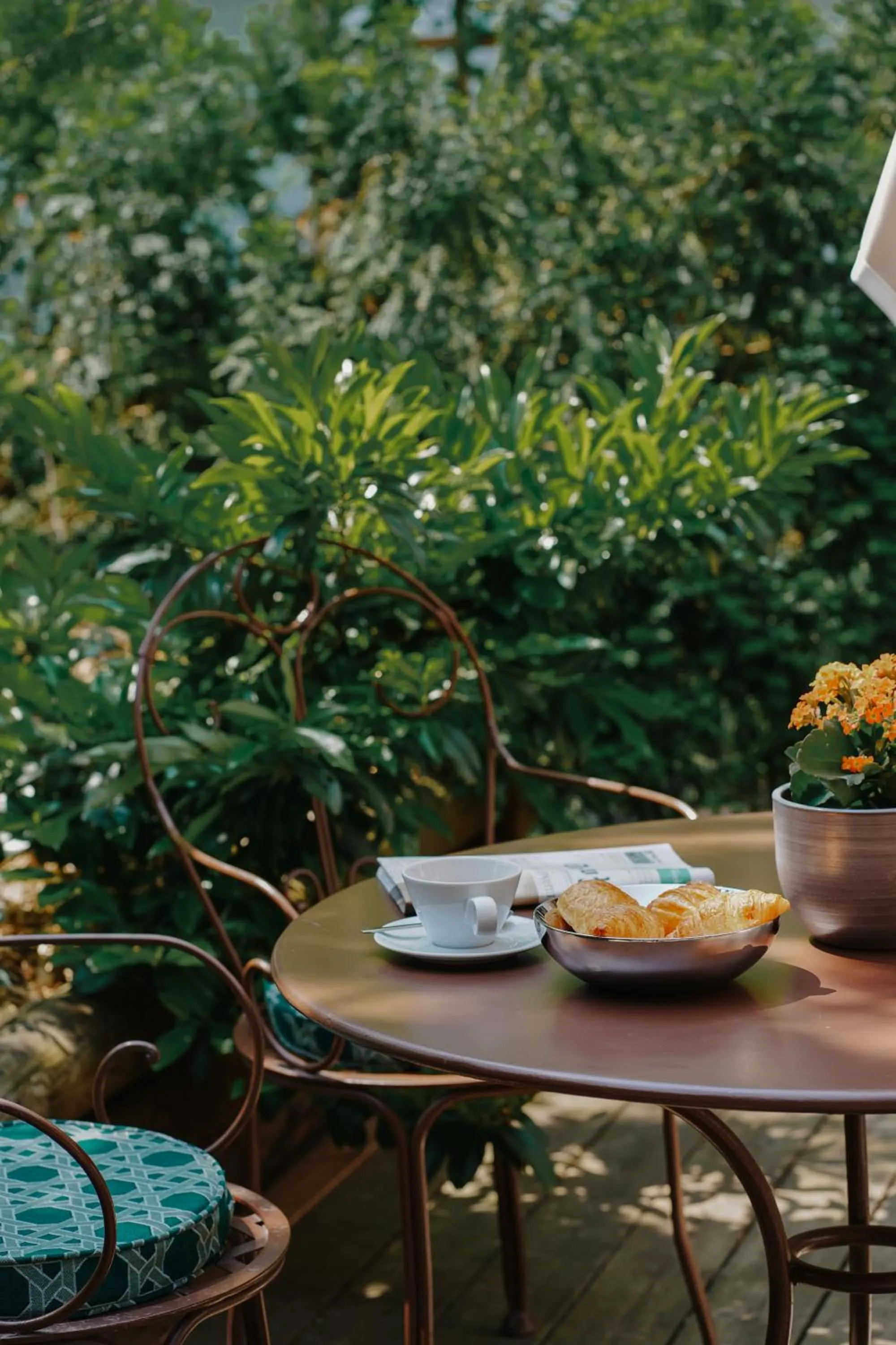 Patio in Hotel Mont Blanc Megève
