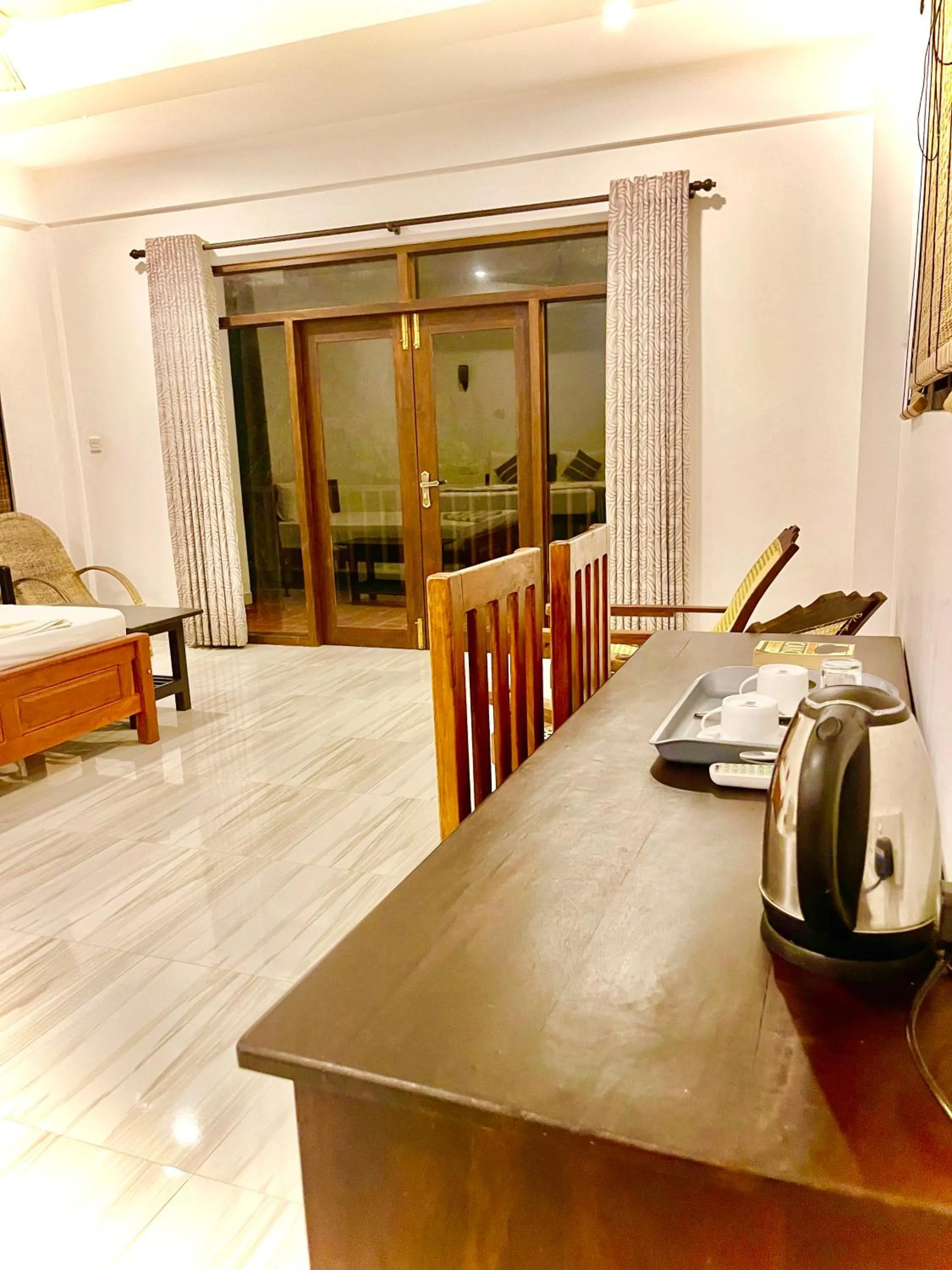 Bed in Ashansa Lagoon Resort