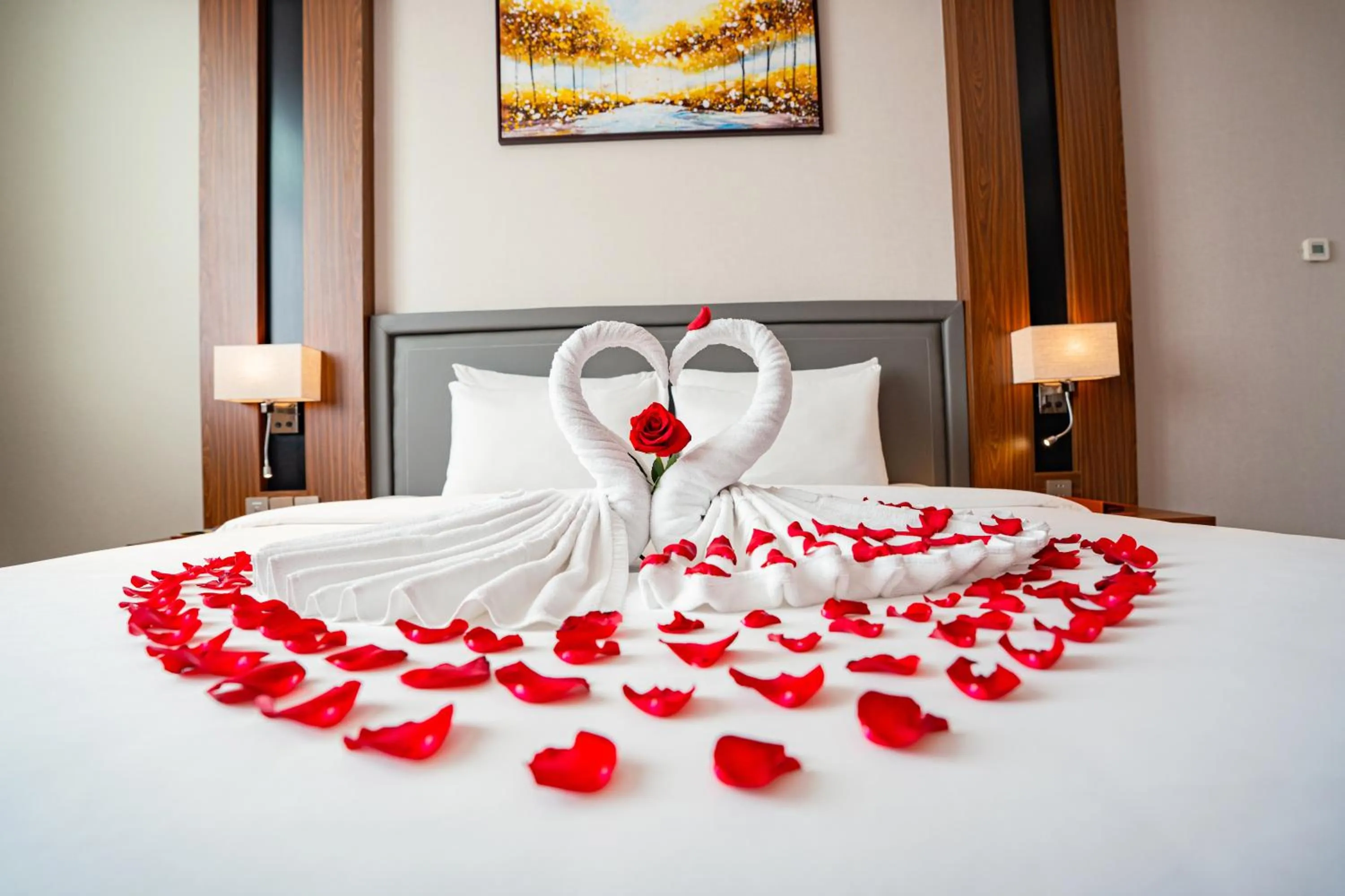 Bed in Van Phat Riverside Hotel