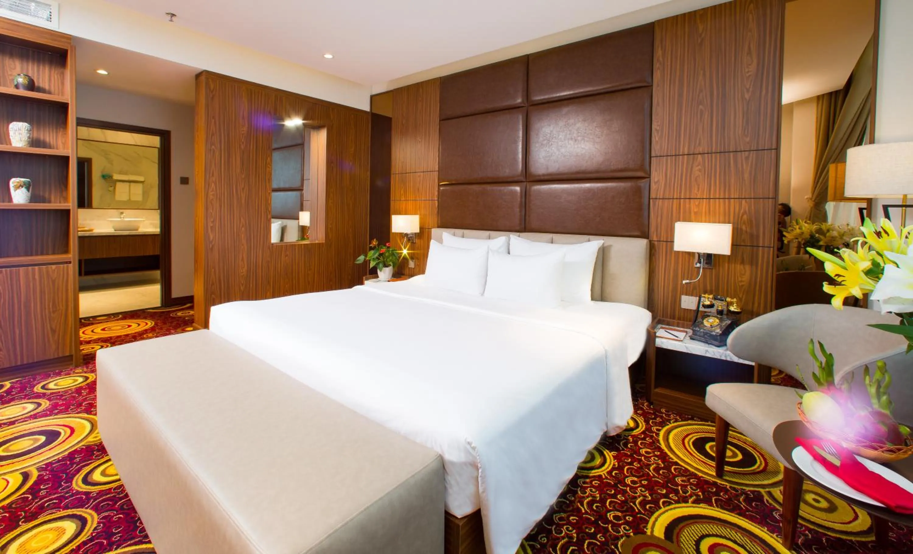 Bed in Van Phat Riverside Hotel