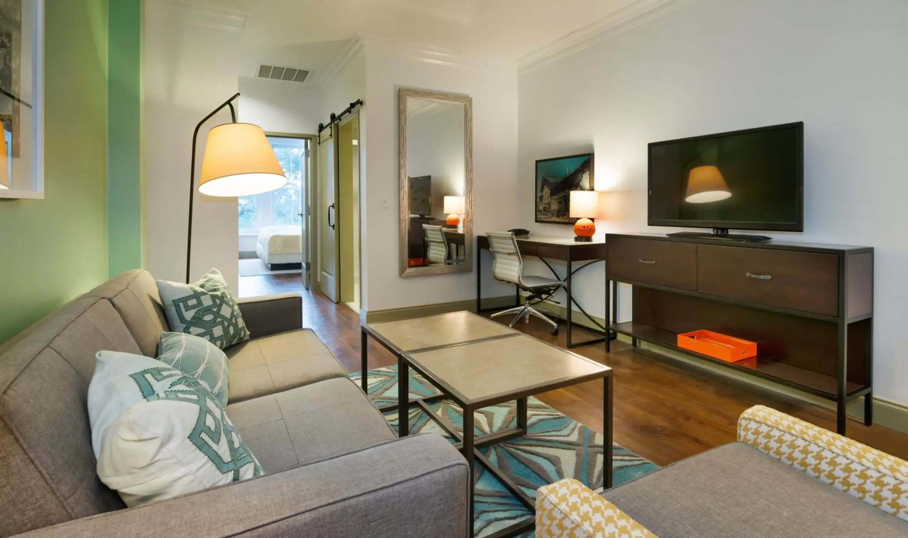 One-Bedroom Suite - Hearing Accessible with Roll-In Shower in Hotel Indigo Savannah Historic District by IHG One-Bedroom Suite - Hearing Accessible with Roll-In Shower in Hotel Indigo Savannah Historic District by IHG