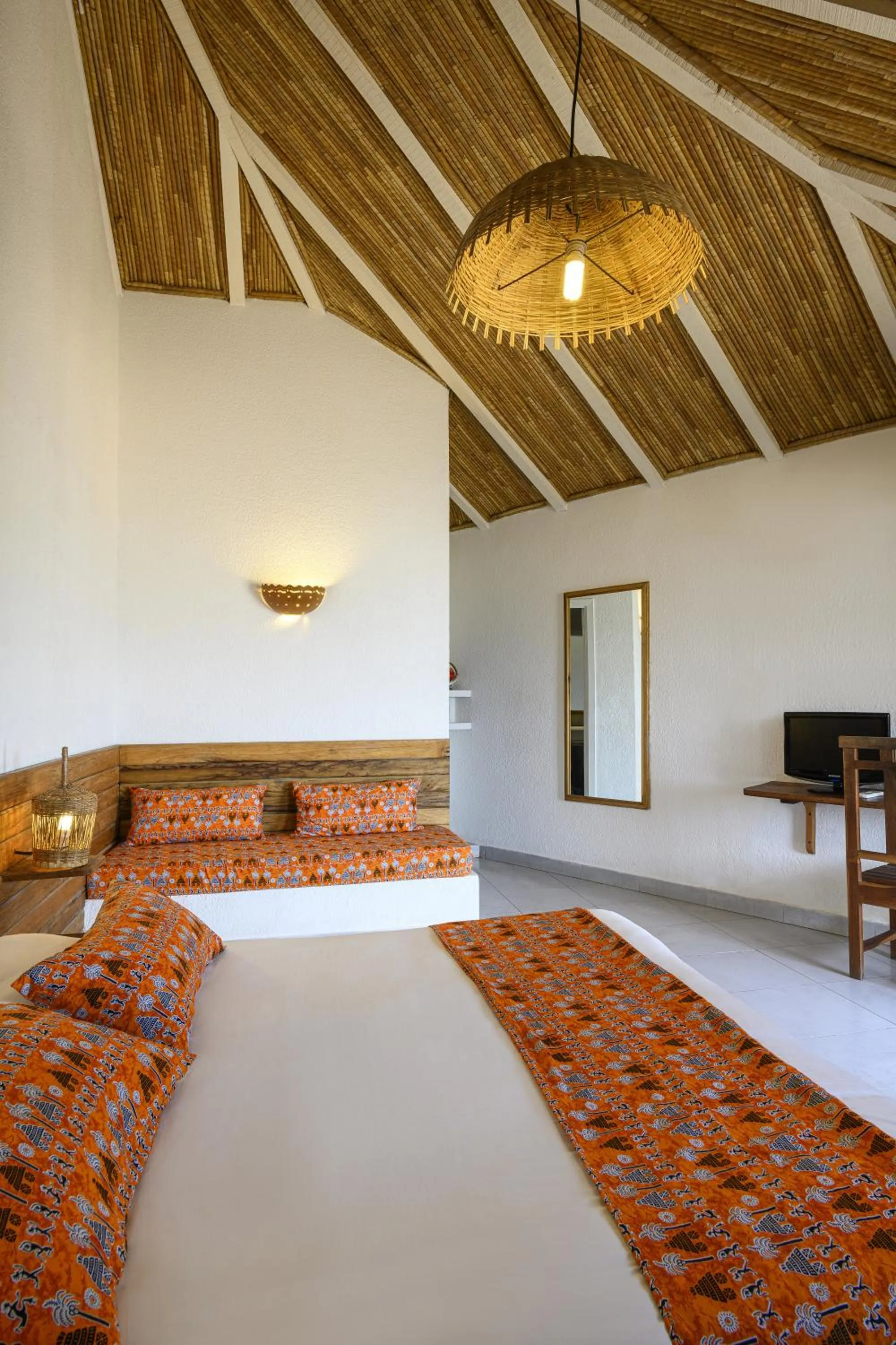 Bedroom, Bed in Le Saly Hotel & Hotel Club Filaos - All Inclusive