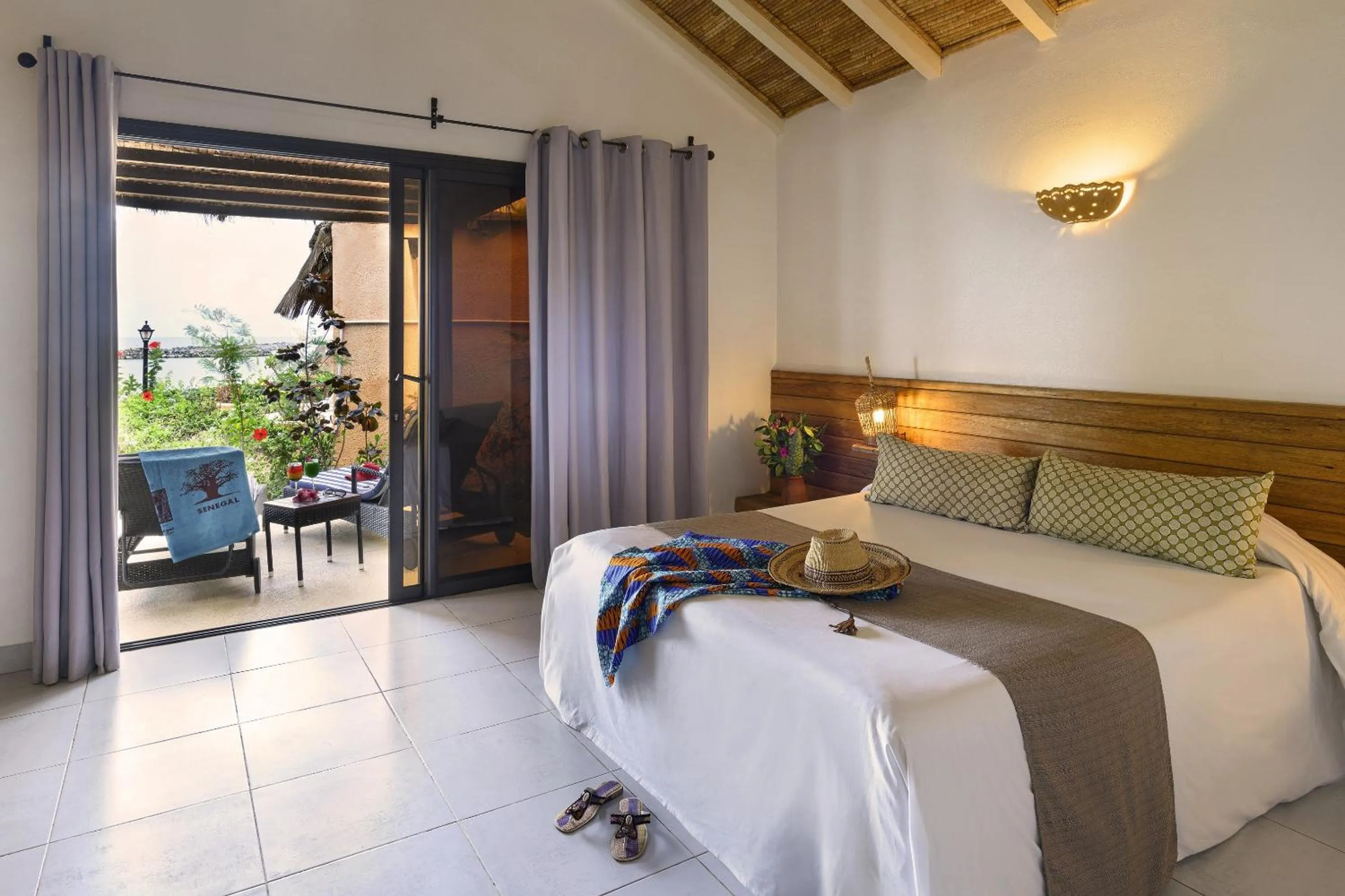 View (from property/room), Bed in Le Saly Hotel & Hotel Club Filaos - All Inclusive