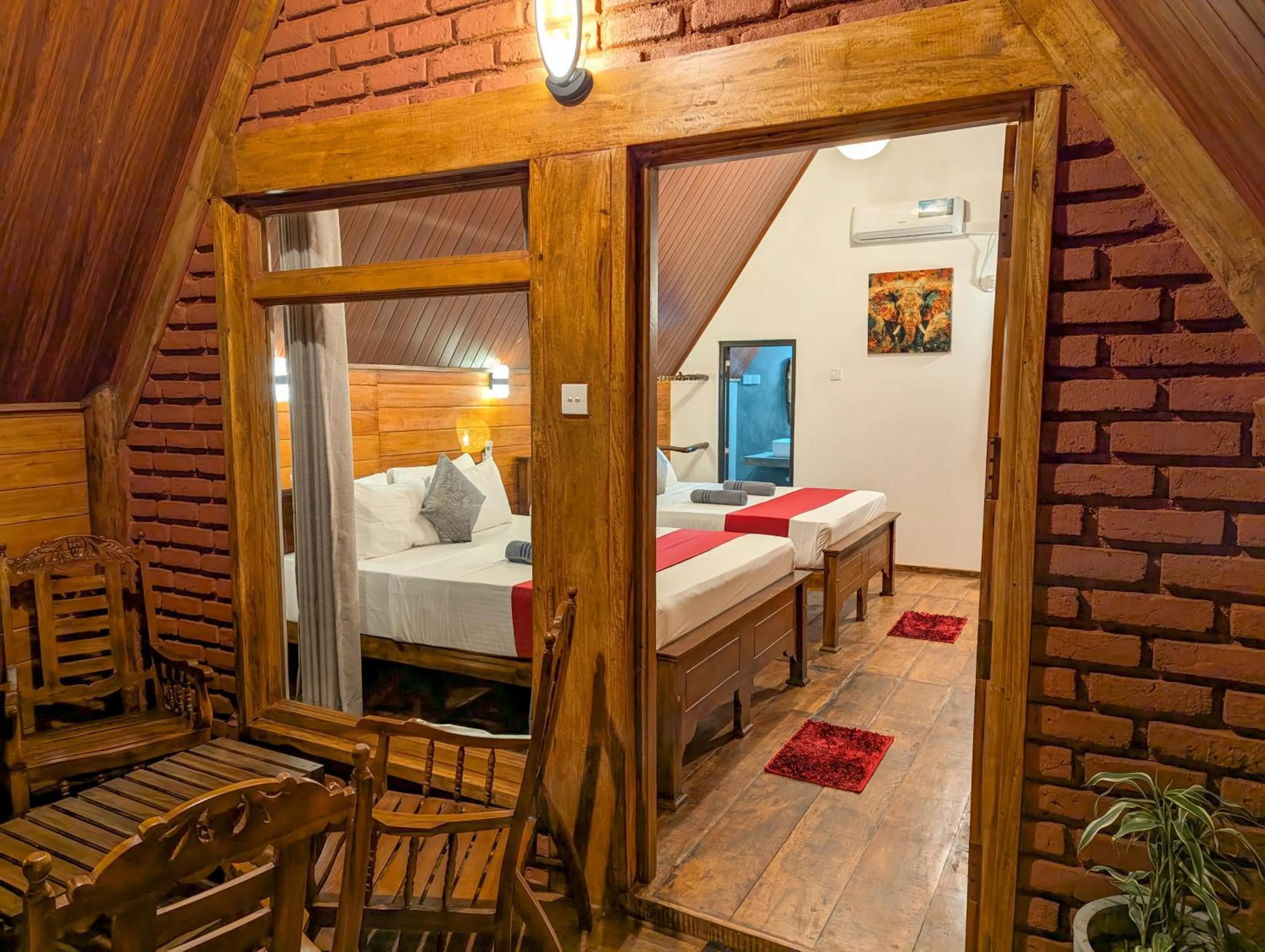 Bed in Sigiri Choona Lodge 'unique sunrise viewpoint'