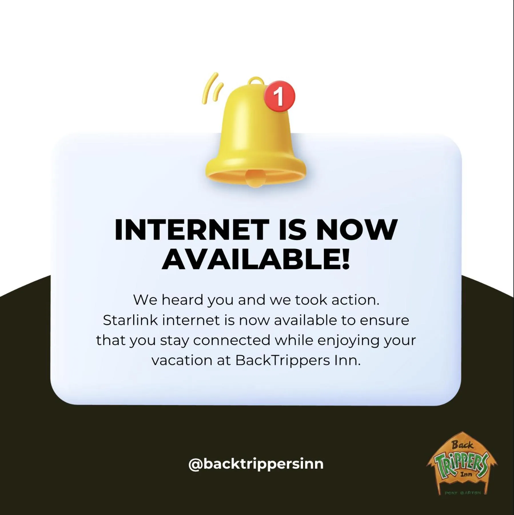 Text overlay in Back Trippers Inn