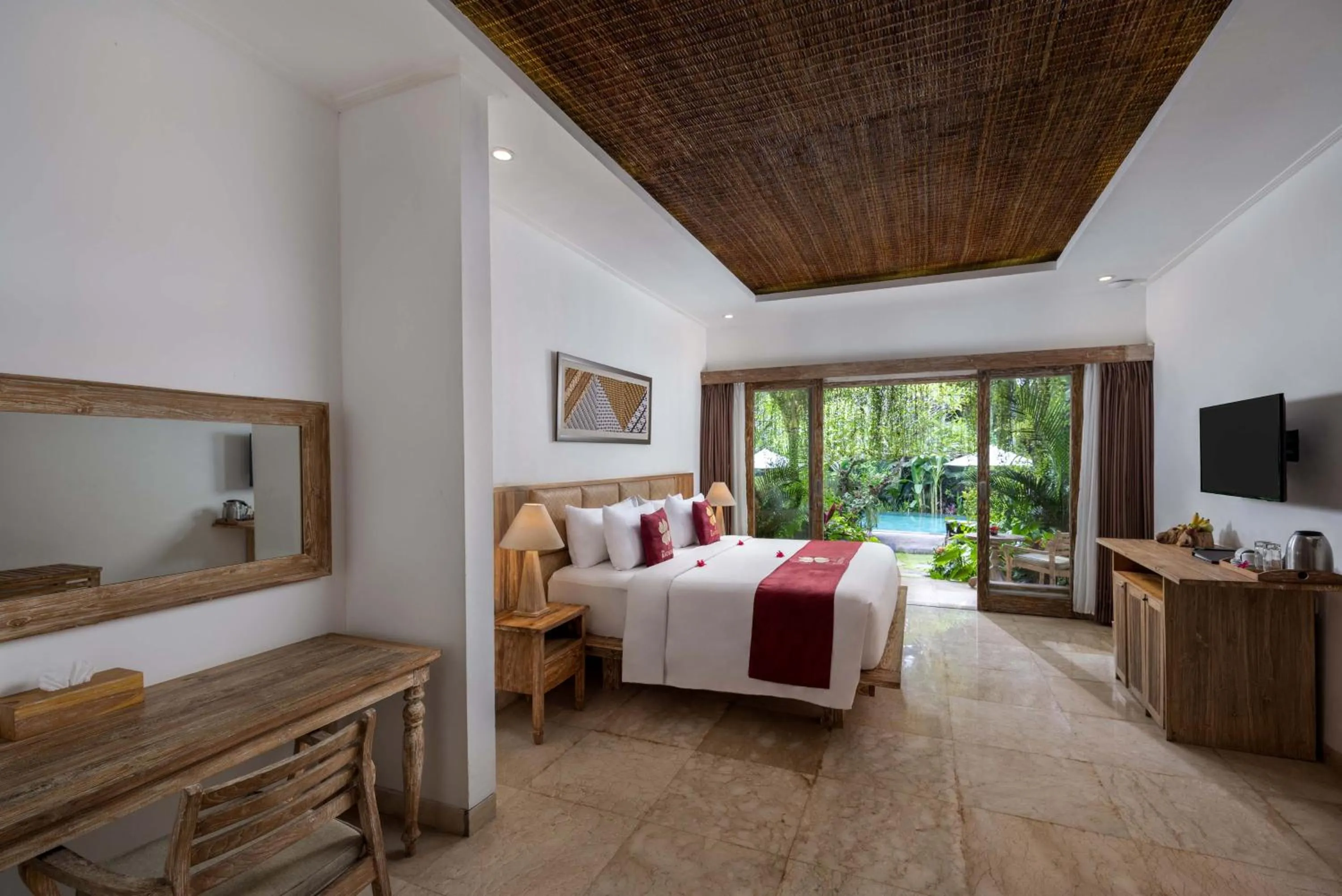 Bed in The Kalyana Ubud Resort