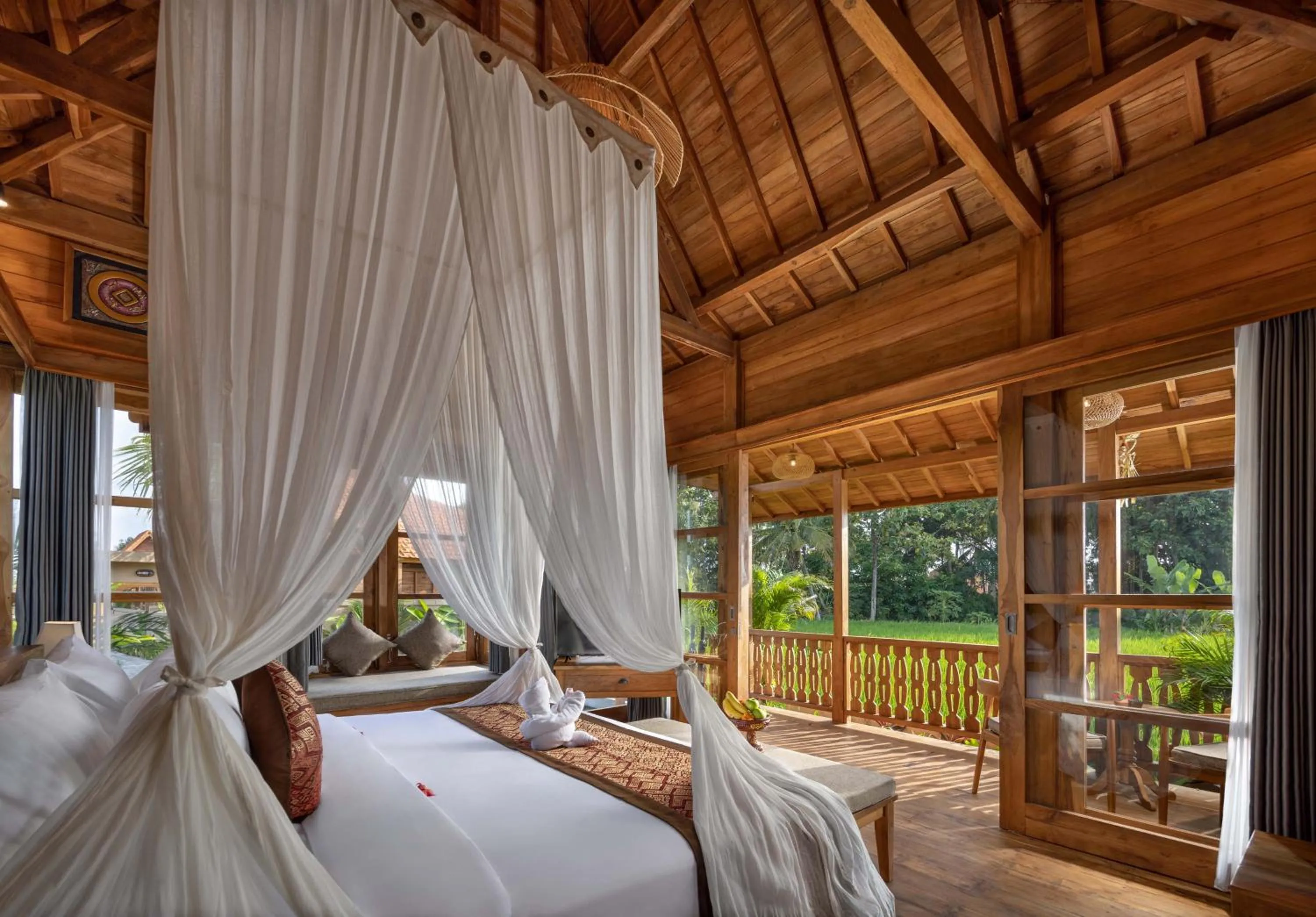 Bed in The Kalyana Ubud Resort