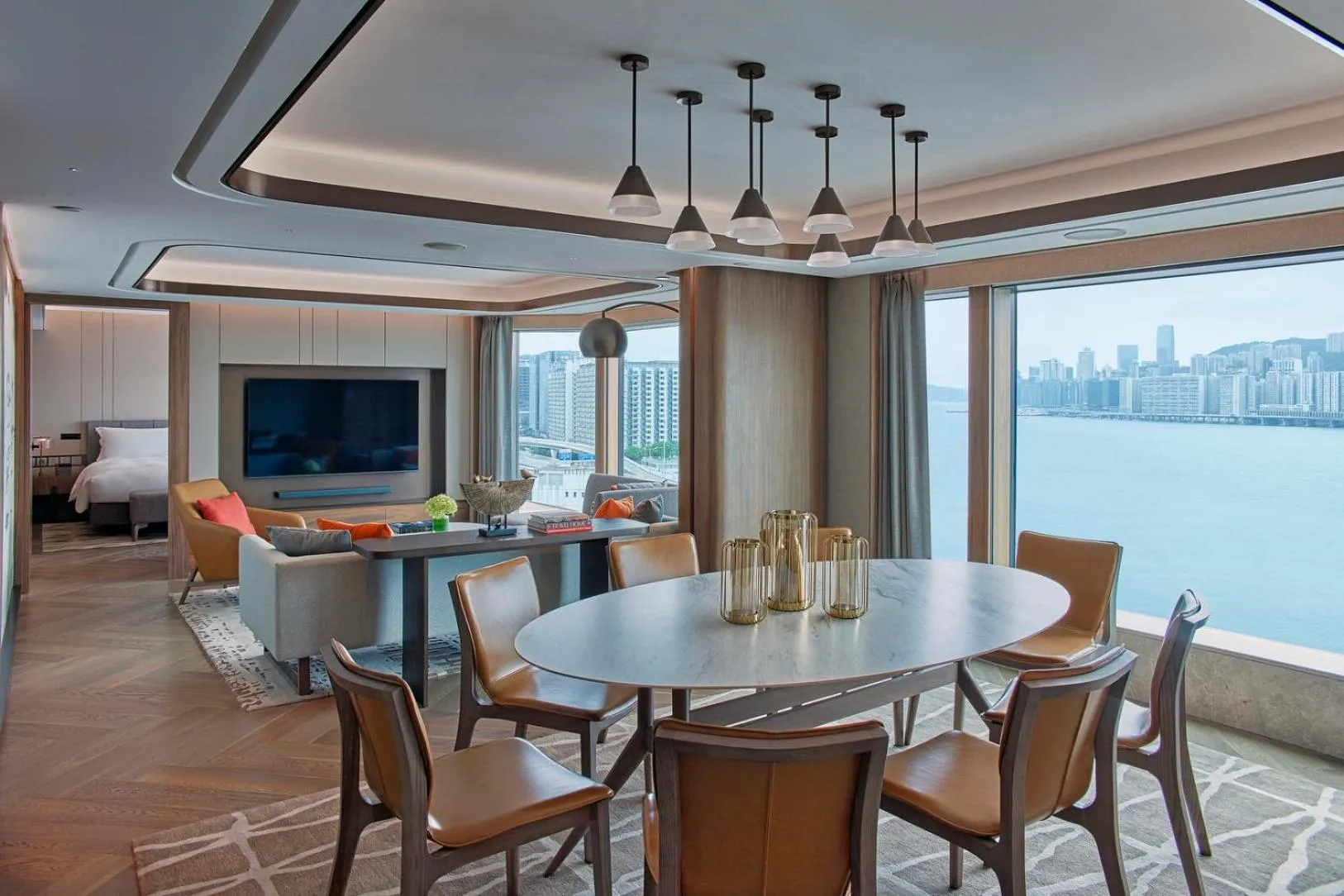 Living room in New World Millennium Hong Kong Hotel