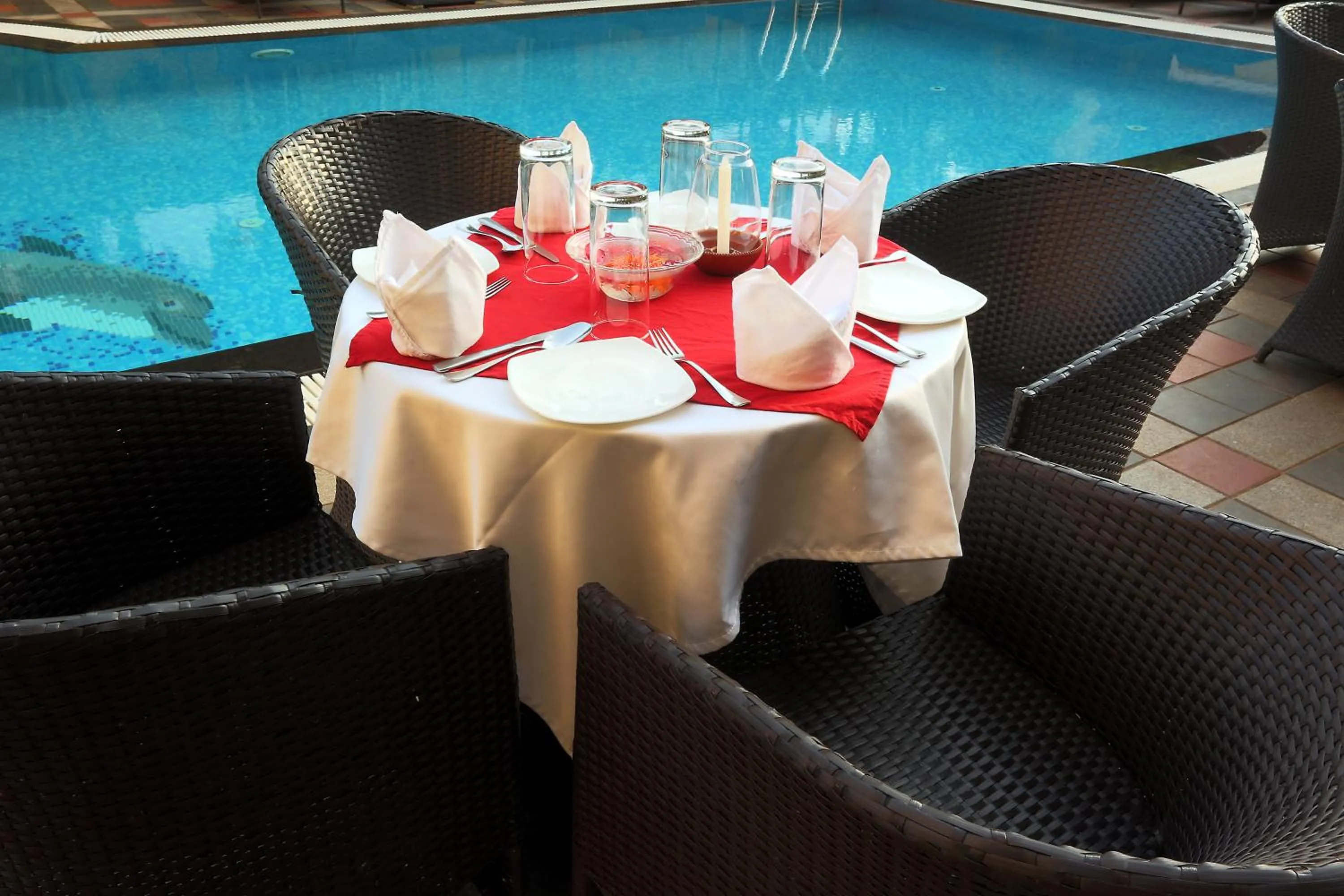 Pool view in De Alturas Resort