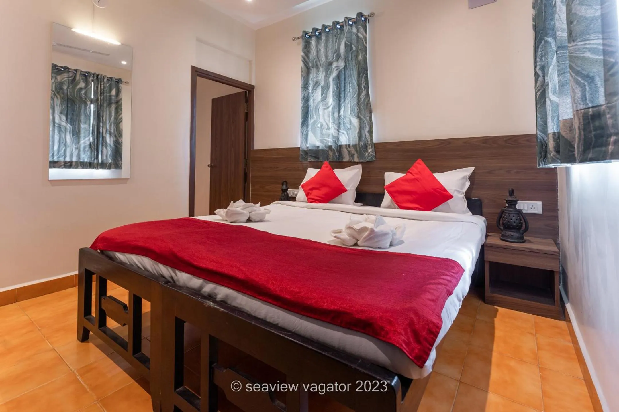 Bed in Sea View Holiday Vagator