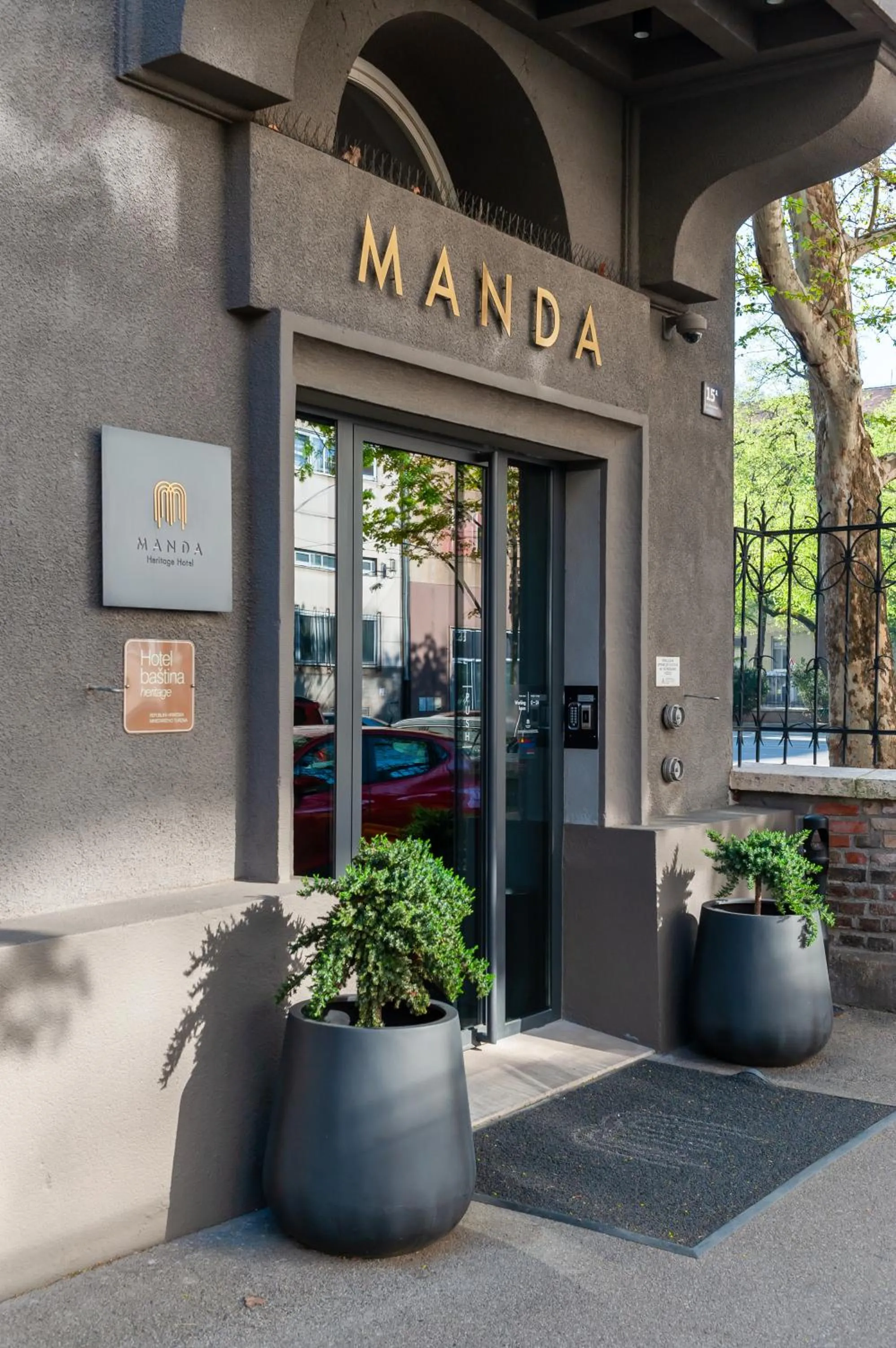 Facade/entrance in MANDA Heritage Hotel