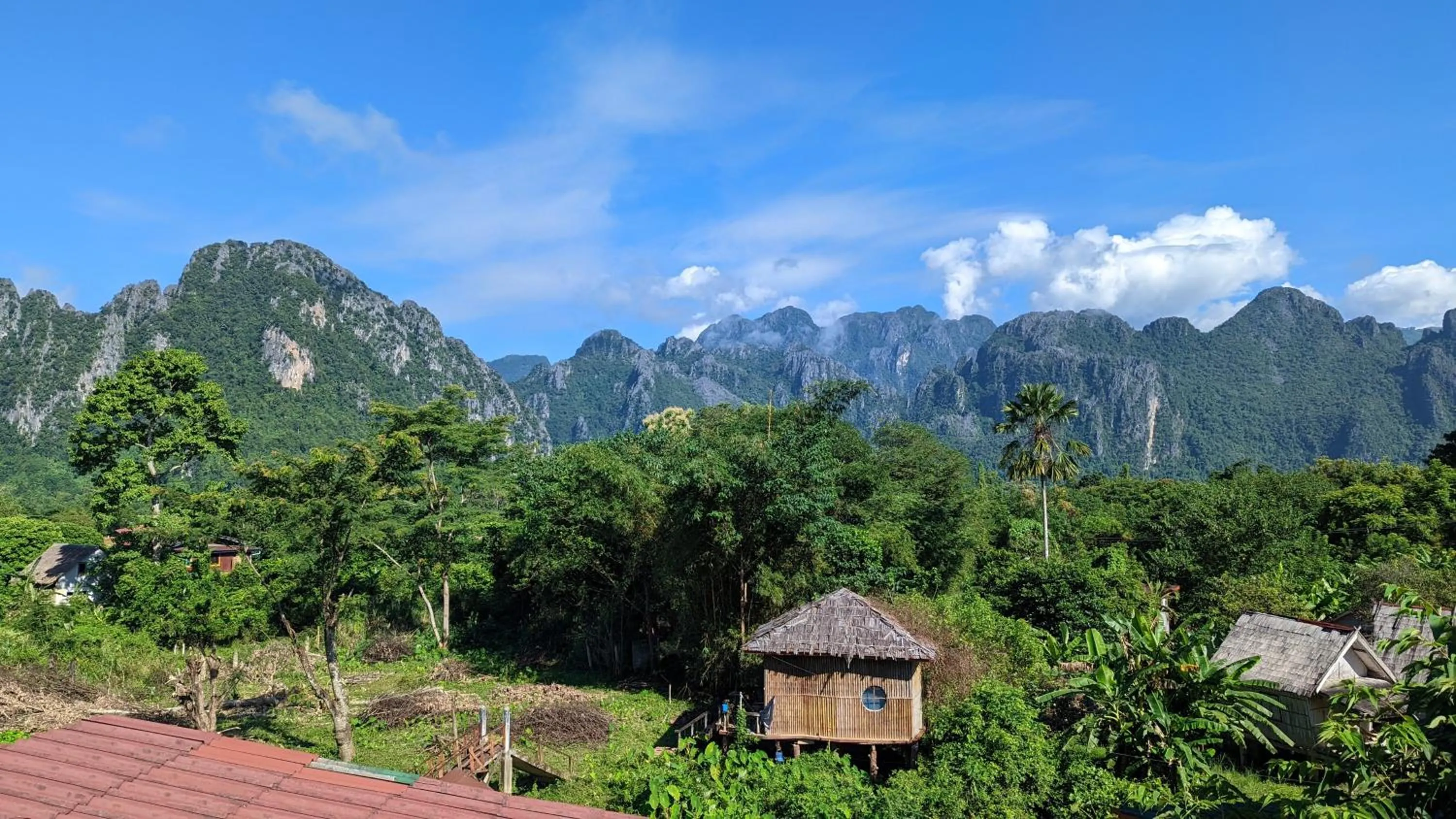 Mountain view in Vang Vieng Camellia Hotel