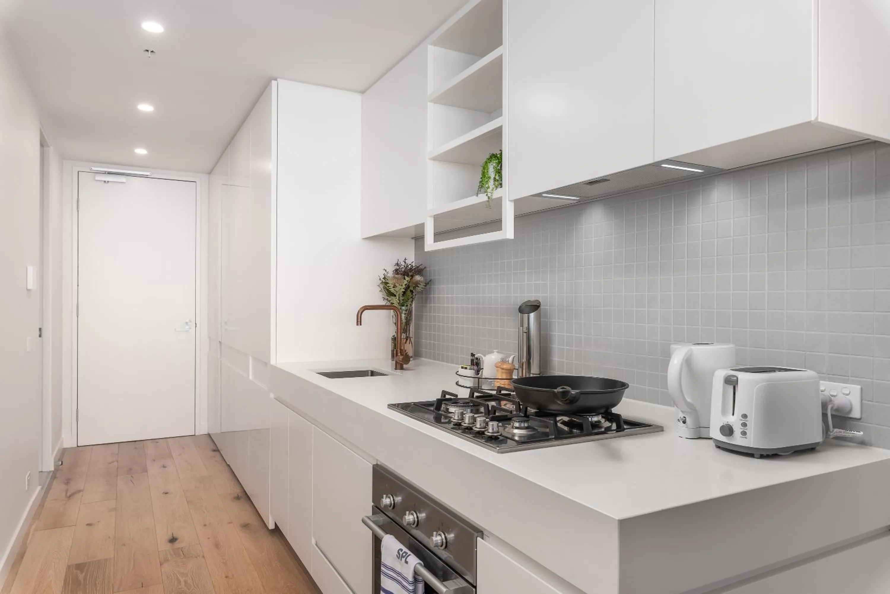 Kitchen or kitchenette in Domi Serviced Apartments