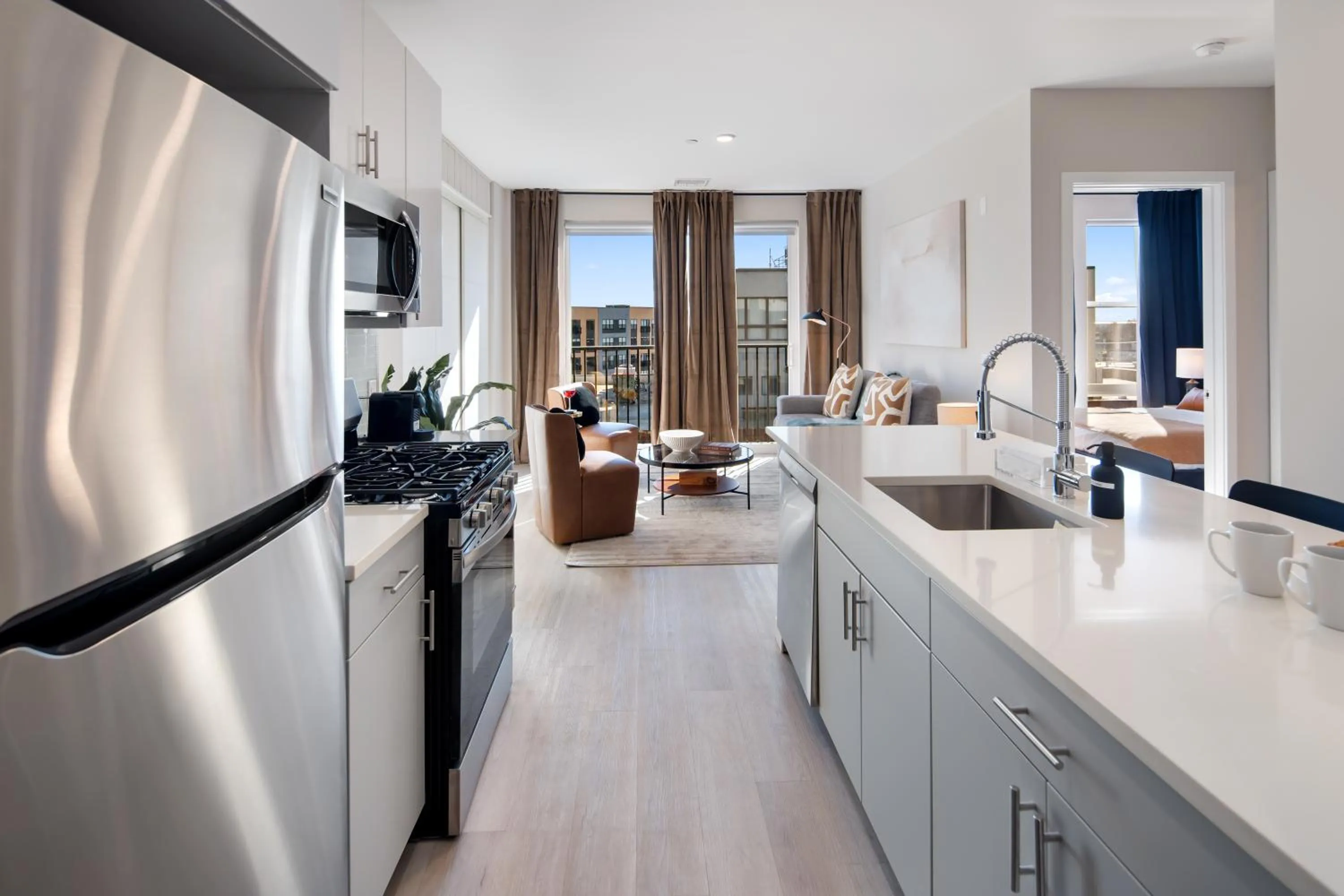 kitchen in Luxury Furnished Apartments by Hyatus Downtown at Yale