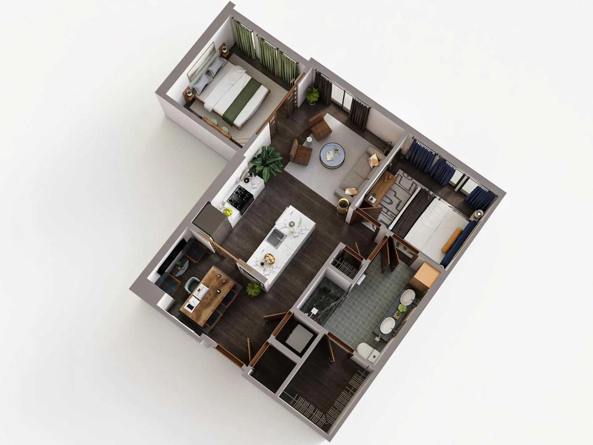 Floor plan in Luxury Furnished Apartments by Hyatus Downtown at Yale