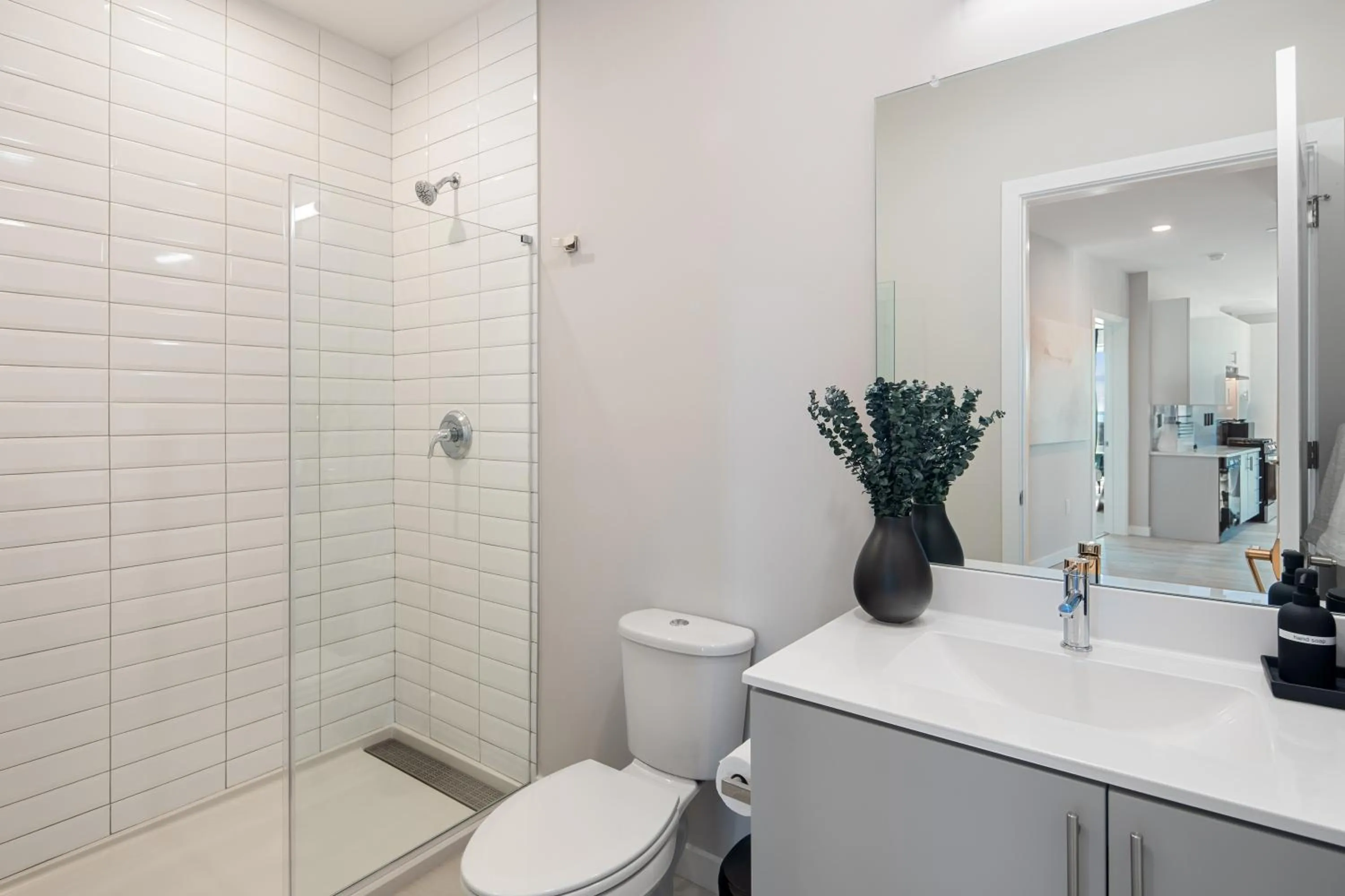 Shower in Luxury Furnished Apartments by Hyatus Downtown at Yale