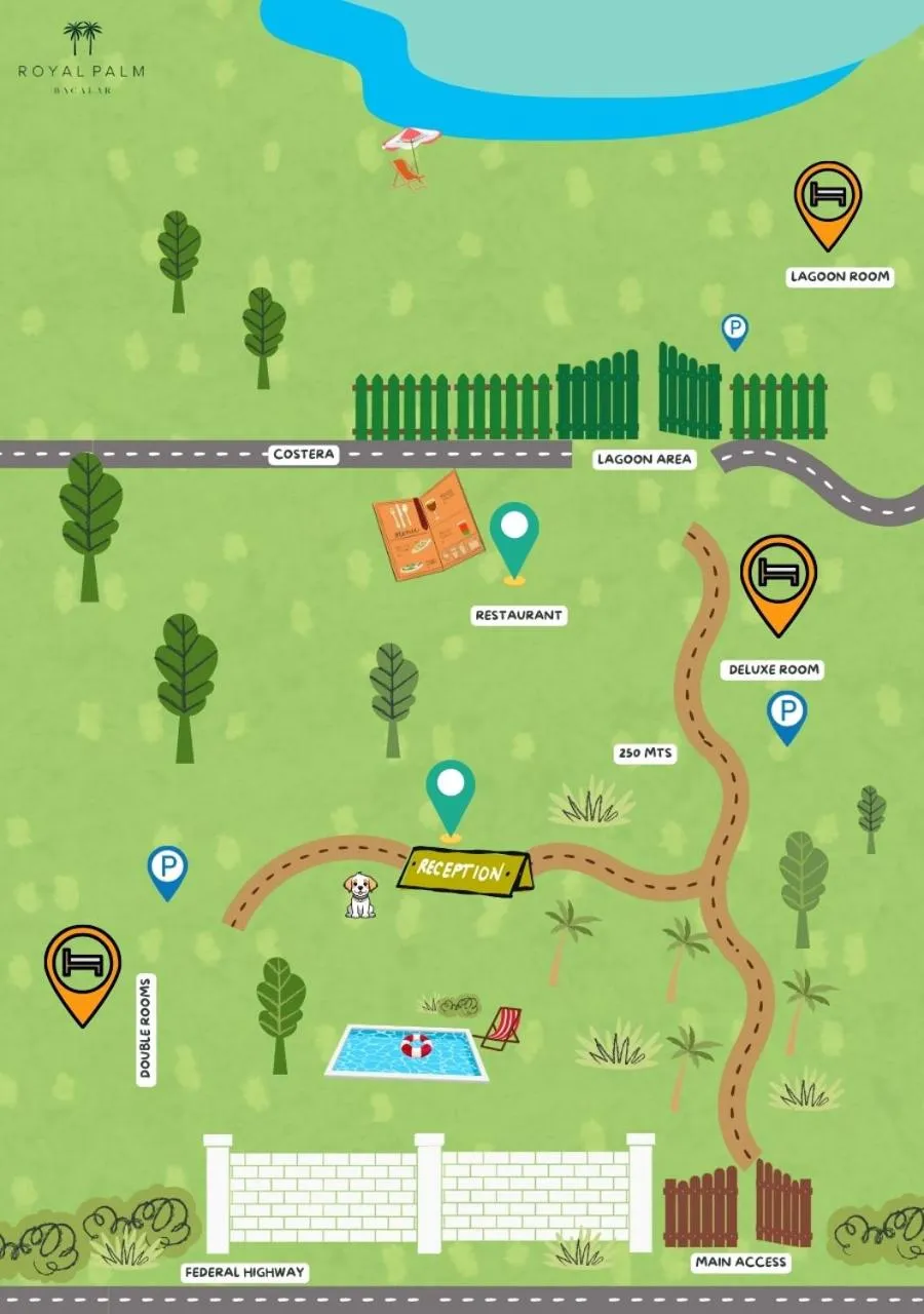 Natural landscape in Royal Palm Bacalar Cabañas & Lagoon Club