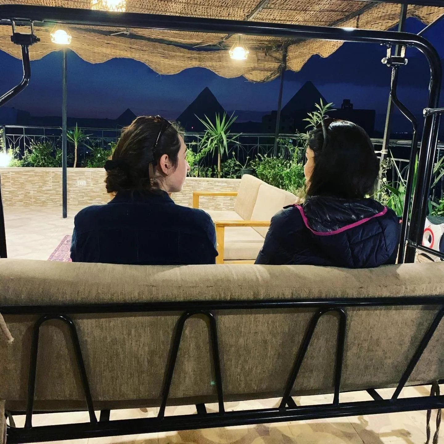 Patio in Draz pyramids view Bed & breakfast