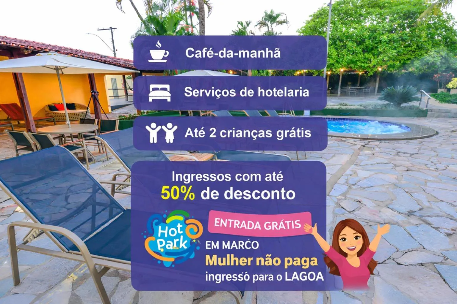 Swimming pool in Hotel Morada das Águas