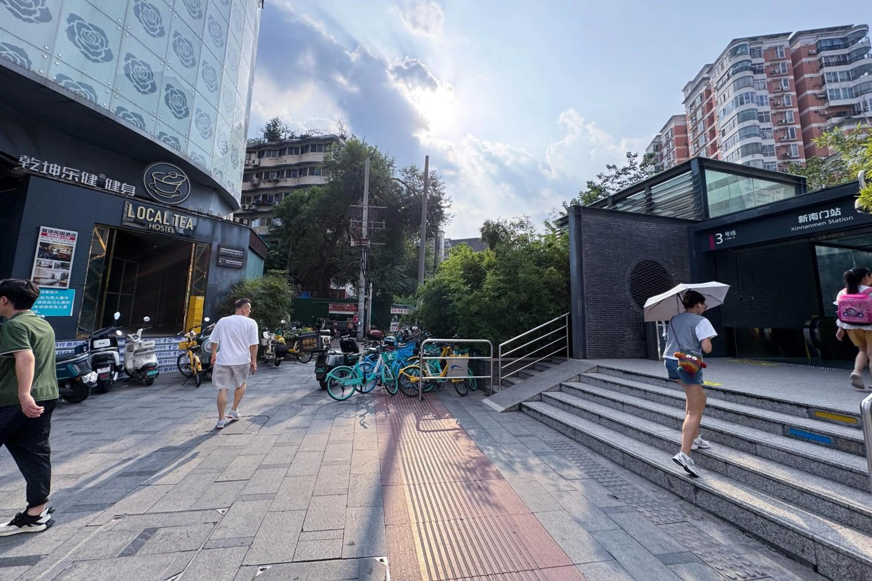 Property building in Chengdu Local Tea Hostel - Short Walk To Taikooli - Chill & Social Coffee Lounge - Metro downstairs - Free Activities - Friendly English Speaking Staff - Tibet, Panda, Buddha & Snow Mountain Tours