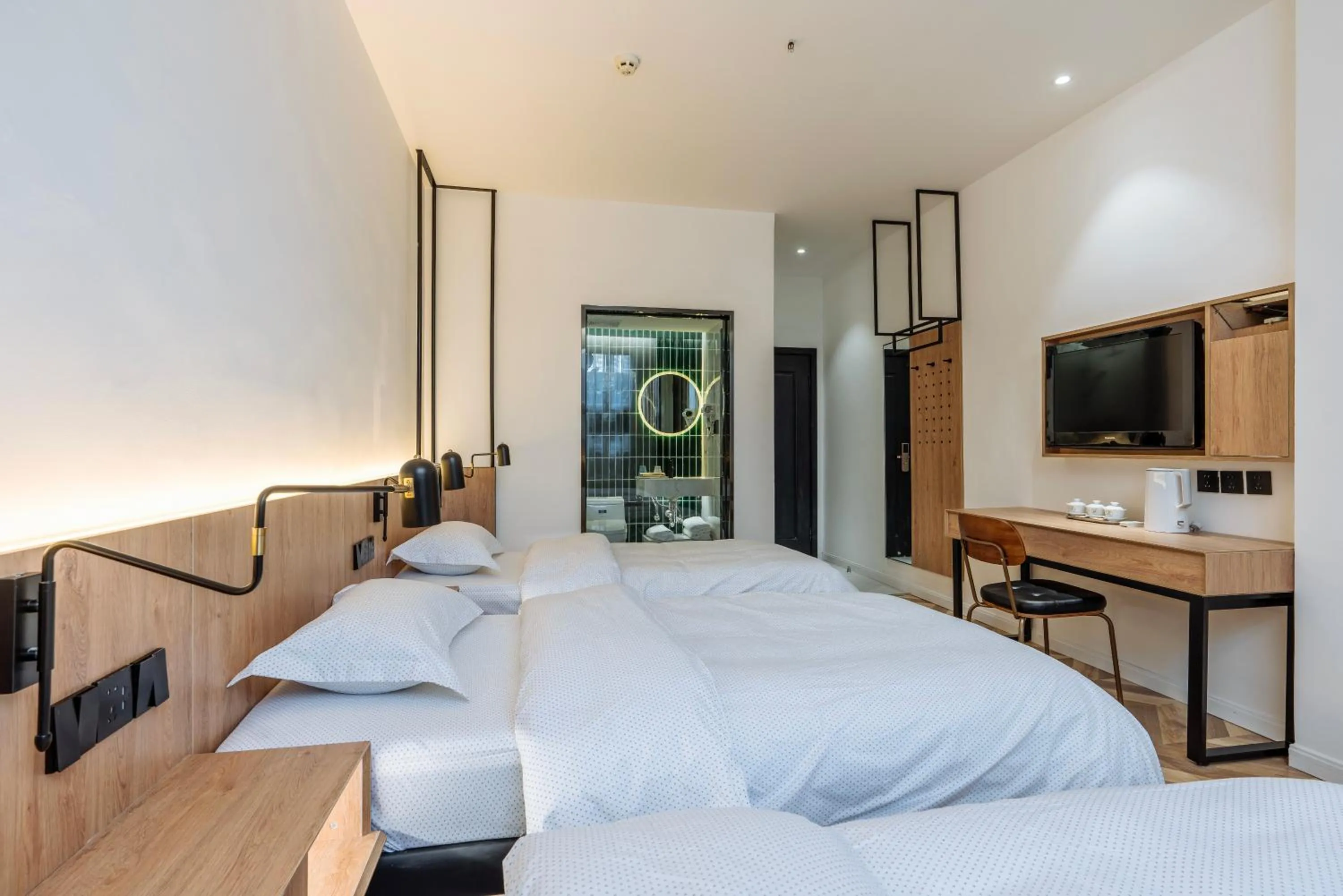 Photo of the whole room, Bed in Chengdu Local Tea Hostel - Short Walk To Taikooli - Chill & Social Coffee Lounge - Metro downstairs - Free Activities - Friendly English Speaking Staff - Tibet, Panda, Buddha & Snow Mountain Tours