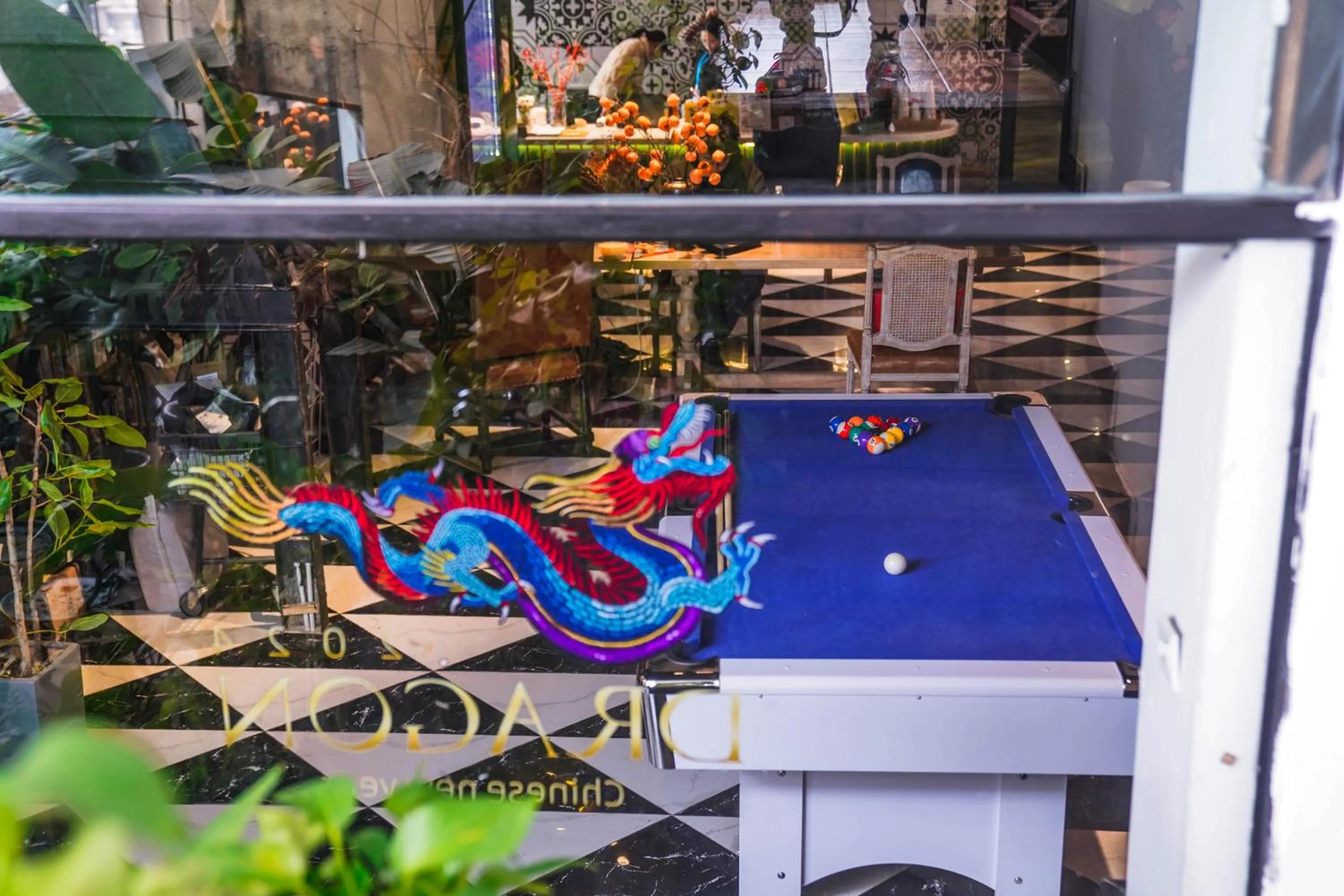 Billiard in Chengdu Local Tea Hostel - Short Walk To Taikooli - Chill & Social Coffee Lounge - Metro downstairs - Free Activities - Friendly English Speaking Staff - Tibet, Panda, Buddha & Snow Mountain Tours