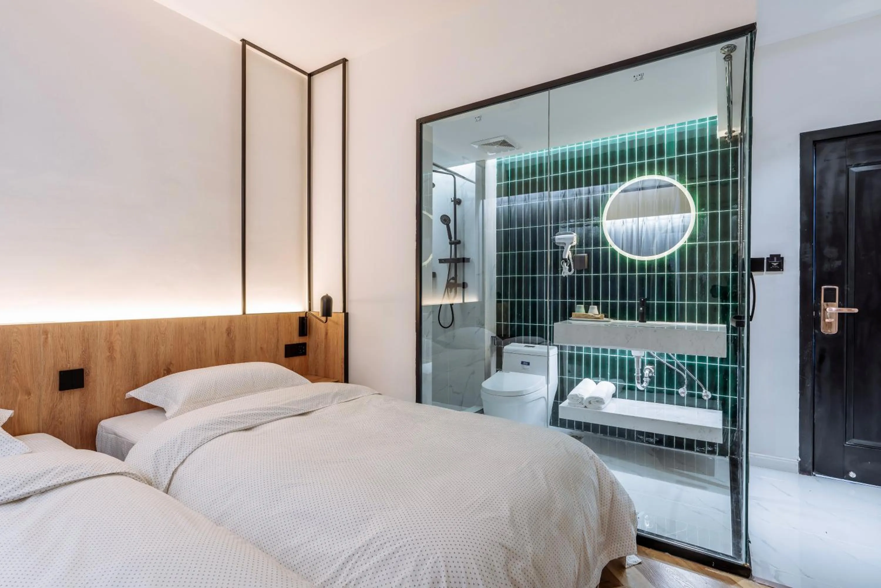 Photo of the whole room, Bed in Chengdu Local Tea Hostel - Short Walk To Taikooli - Chill & Social Coffee Lounge - Metro downstairs - Free Activities - Friendly English Speaking Staff - Tibet, Panda, Buddha & Snow Mountain Tours