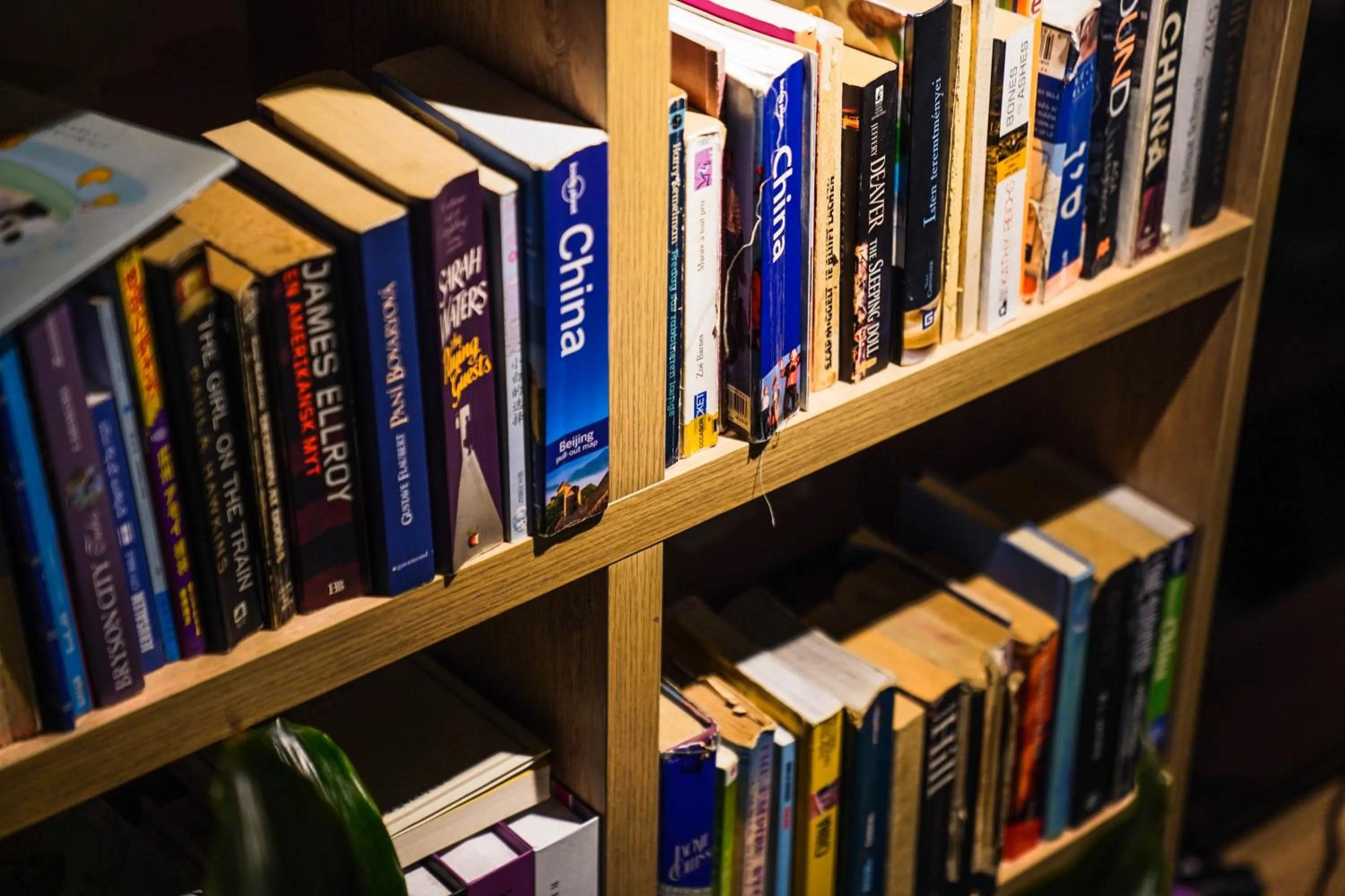 Library in Chengdu Local Tea Hostel - Short Walk To Taikooli - Chill & Social Coffee Lounge - Metro downstairs - Free Activities - Friendly English Speaking Staff - Tibet, Panda, Buddha & Snow Mountain Tours