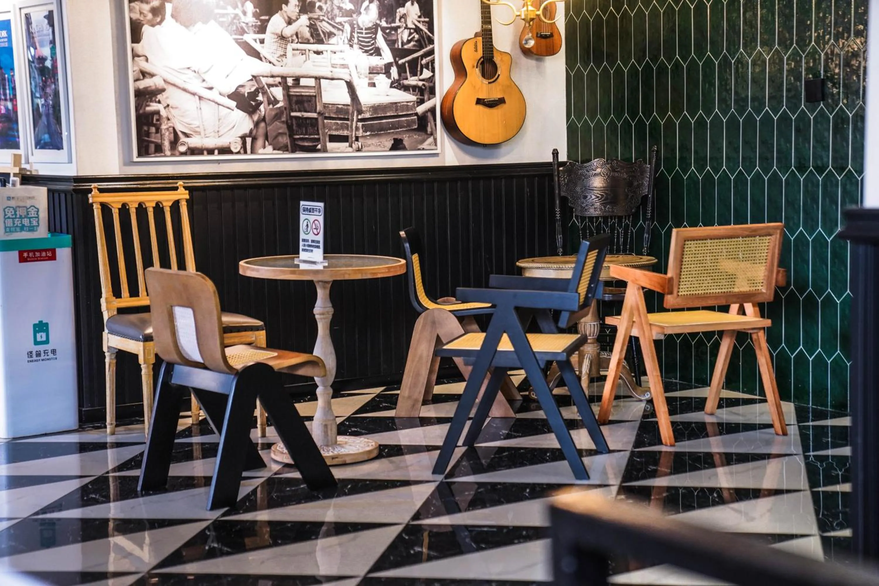 Communal lounge/ TV room in Chengdu Local Tea Hostel - Short Walk To Taikooli - Chill & Social Coffee Lounge - Metro downstairs - Free Activities - Friendly English Speaking Staff - Tibet, Panda, Buddha & Snow Mountain Tours