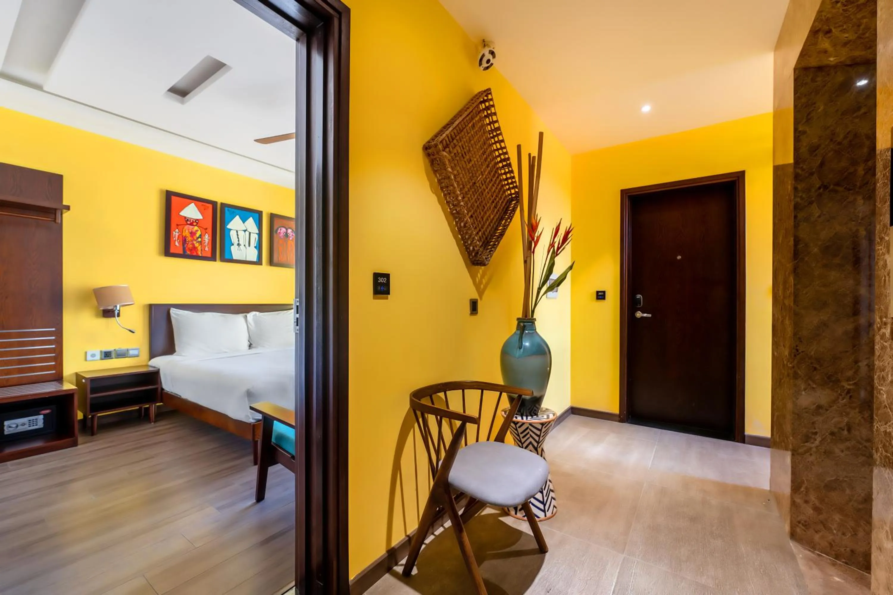 Seating area, Bed in Villa Soleil Hoi An