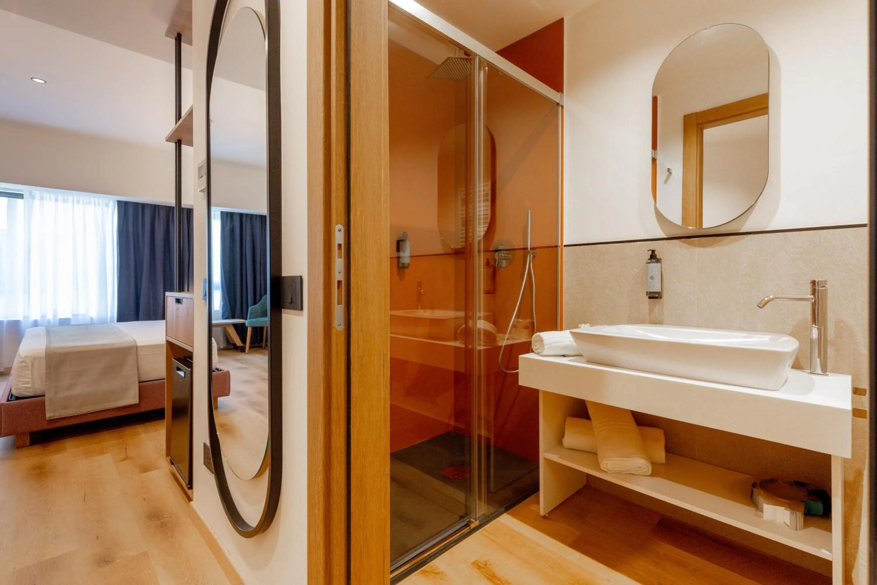 Bed in Hotel Poseidon