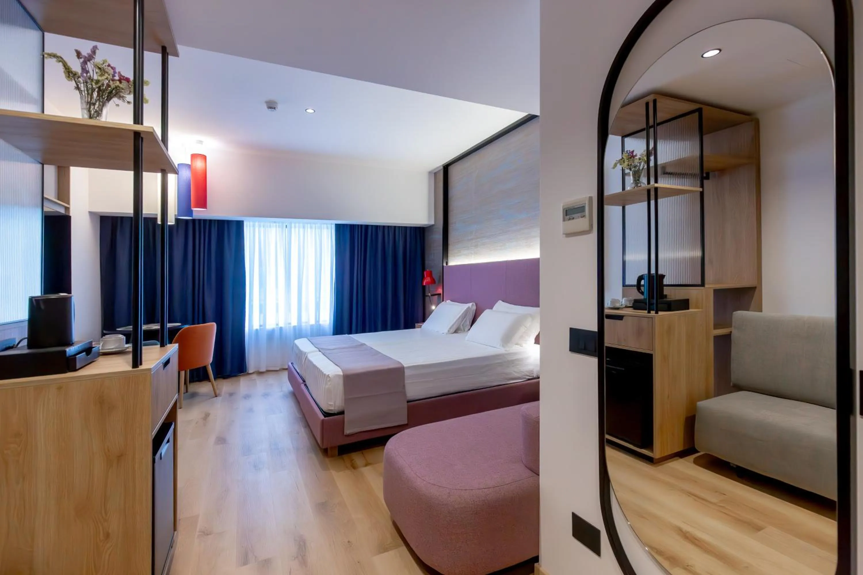 Bed in Hotel Poseidon