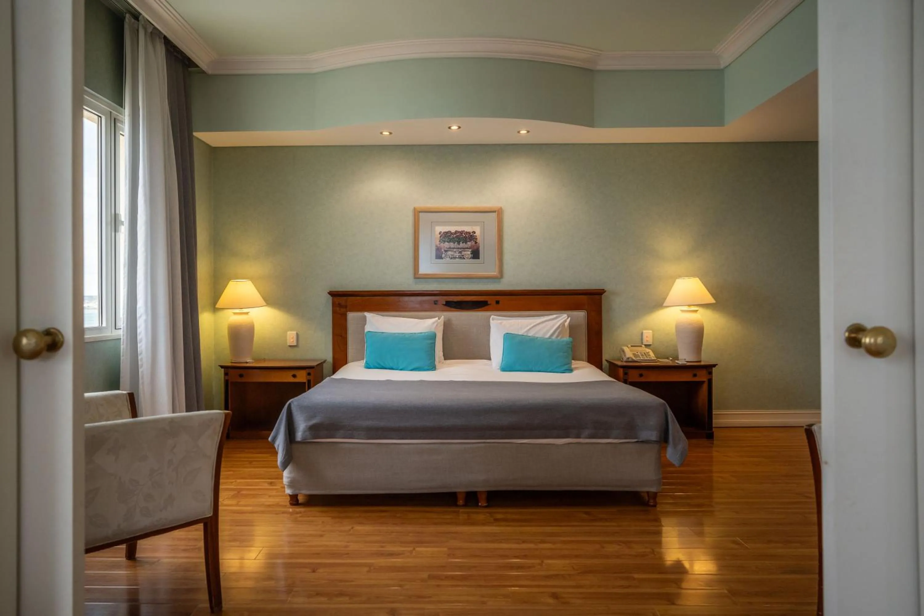 Bed in Lucania Palazzo Hotel