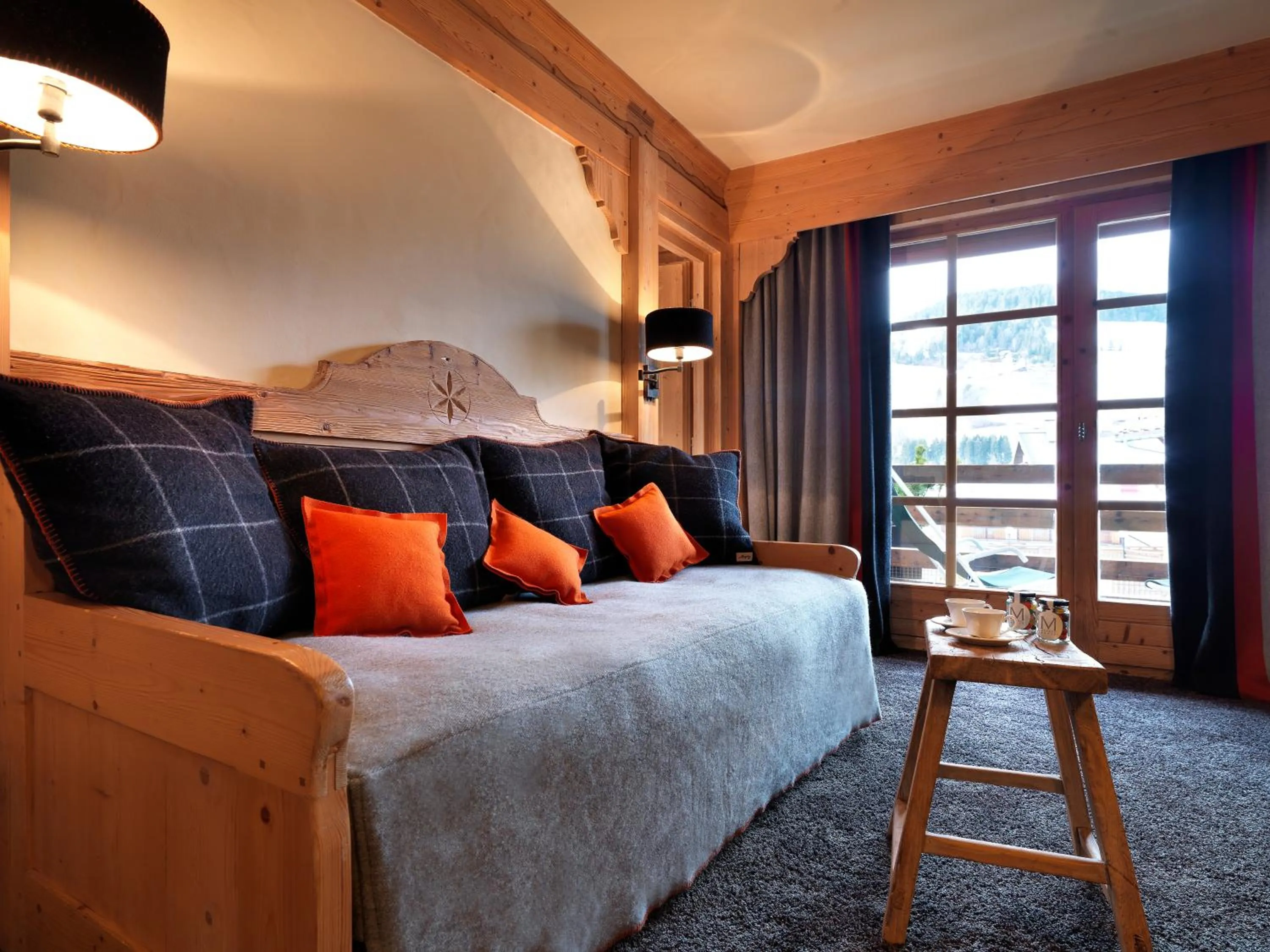 Balcony/Terrace, Bed in M de Megève