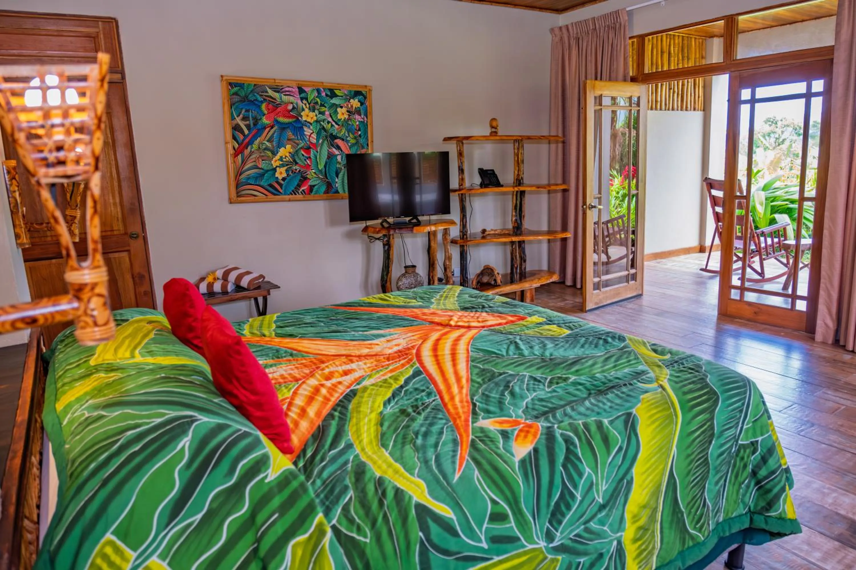 Bed in Lost Iguana Resort and Spa