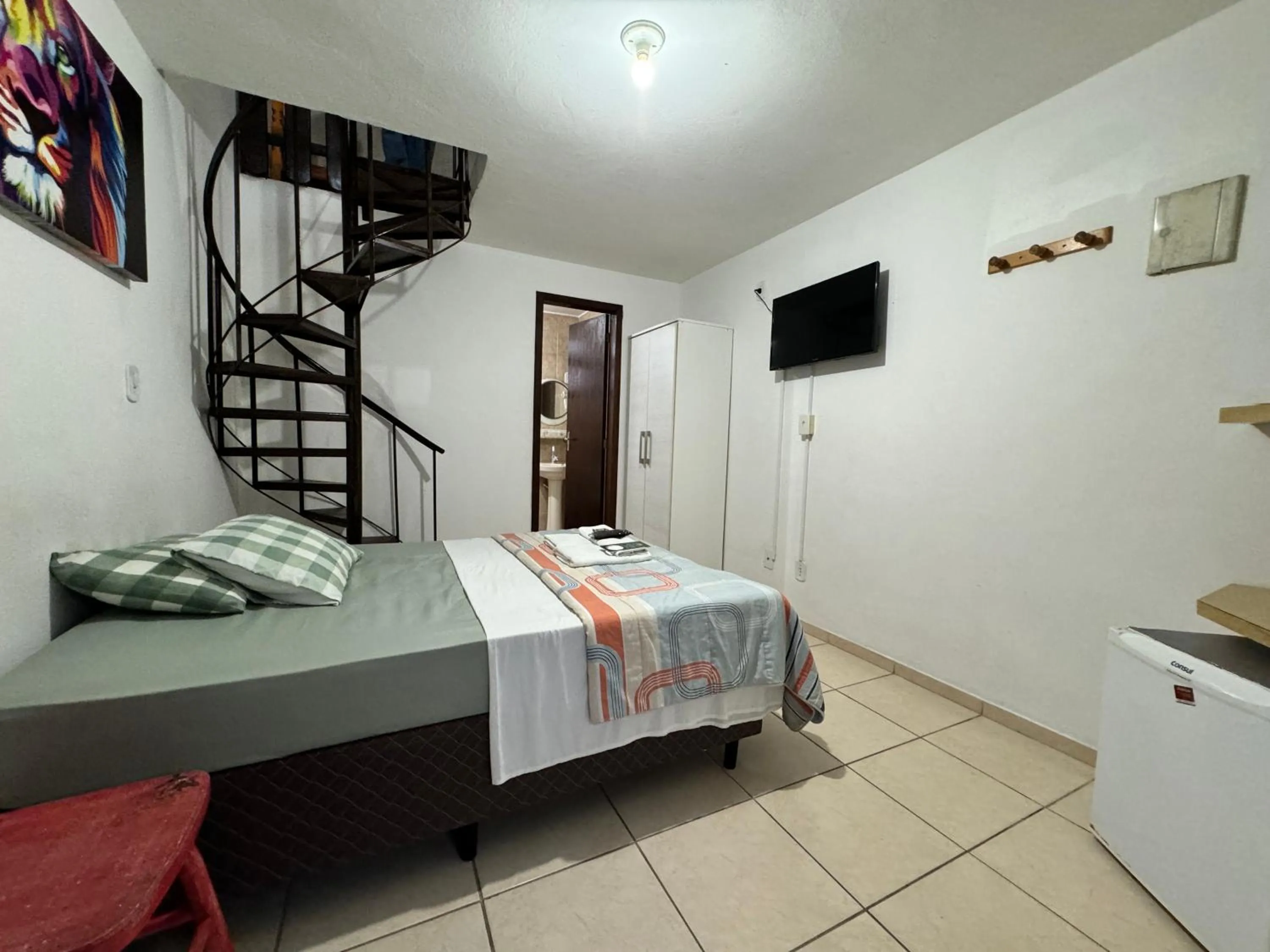 View (from property/room), Bed in Pousada Vila D' Itália