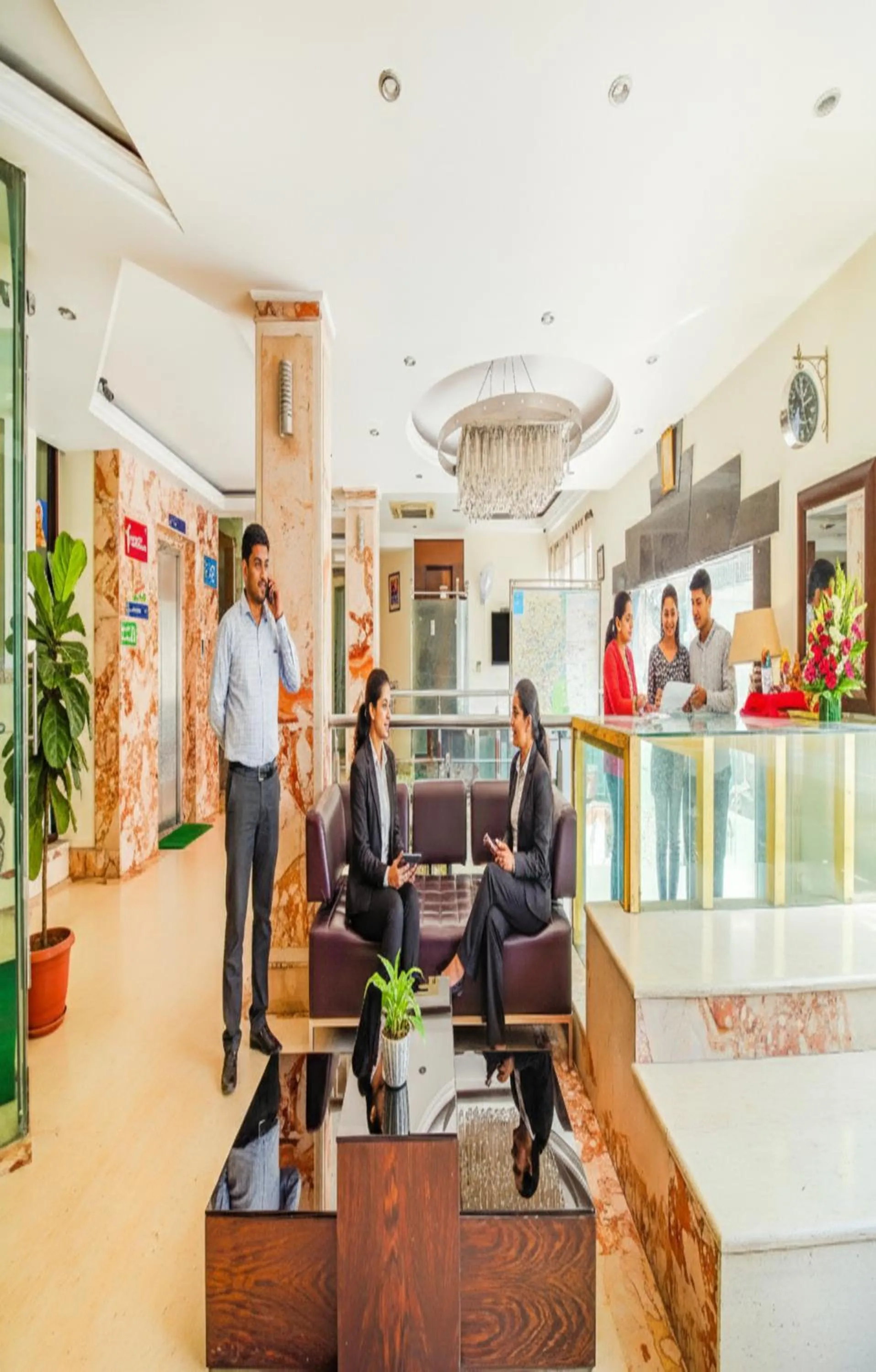 Seating area in FabHotel Marble Arch Karol Bagh