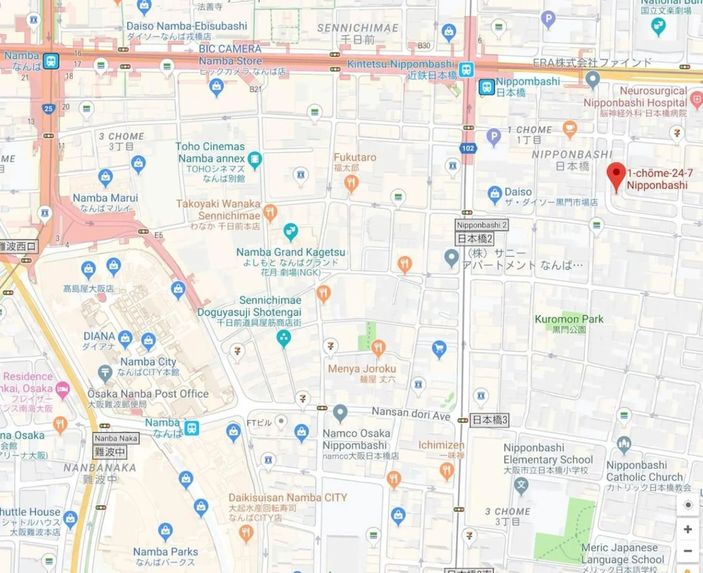 Bird's eye view in EK1 Elizabeth Garden Kuromon