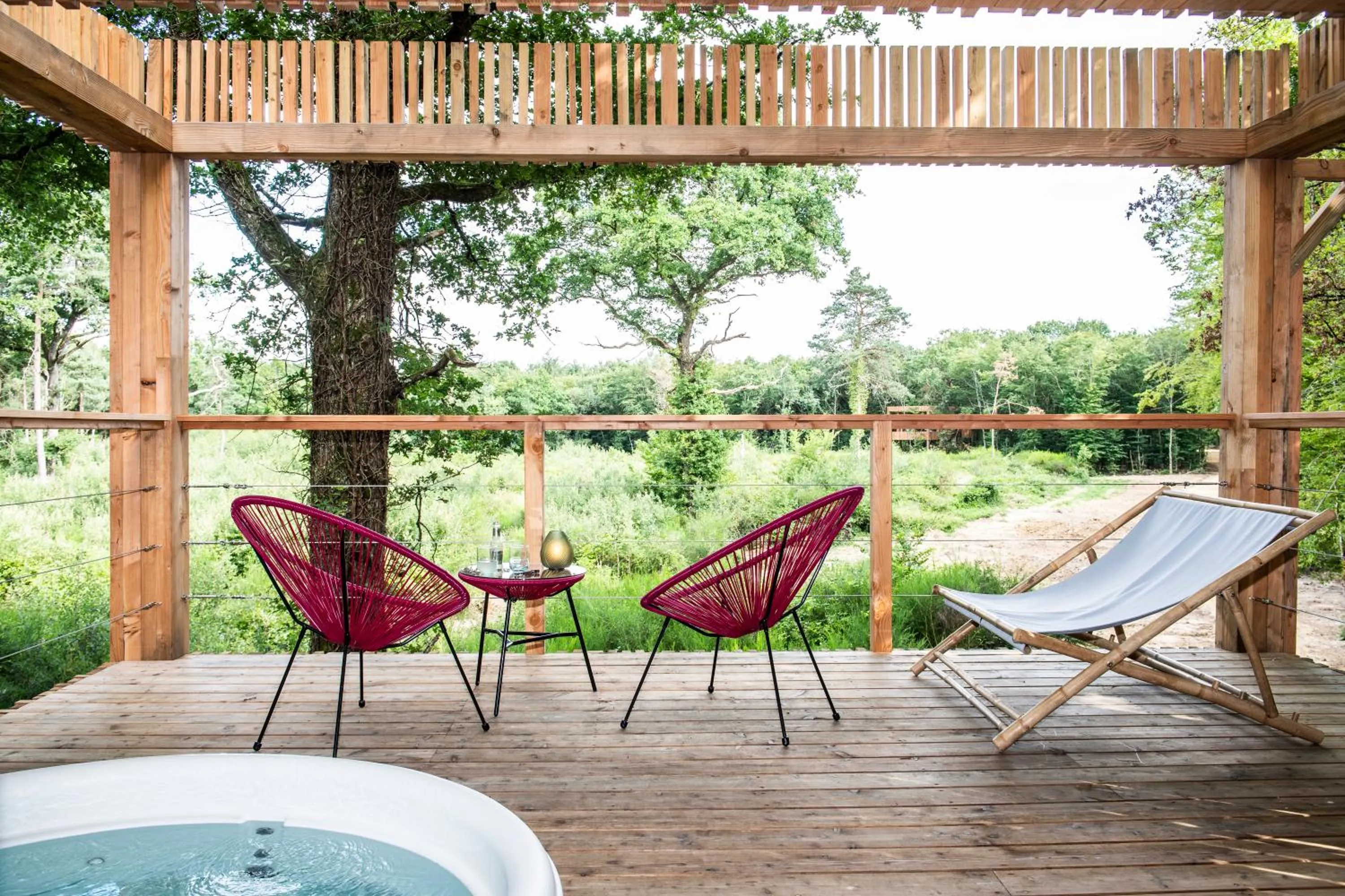 Patio in Loire Valley Lodges - Hotel
