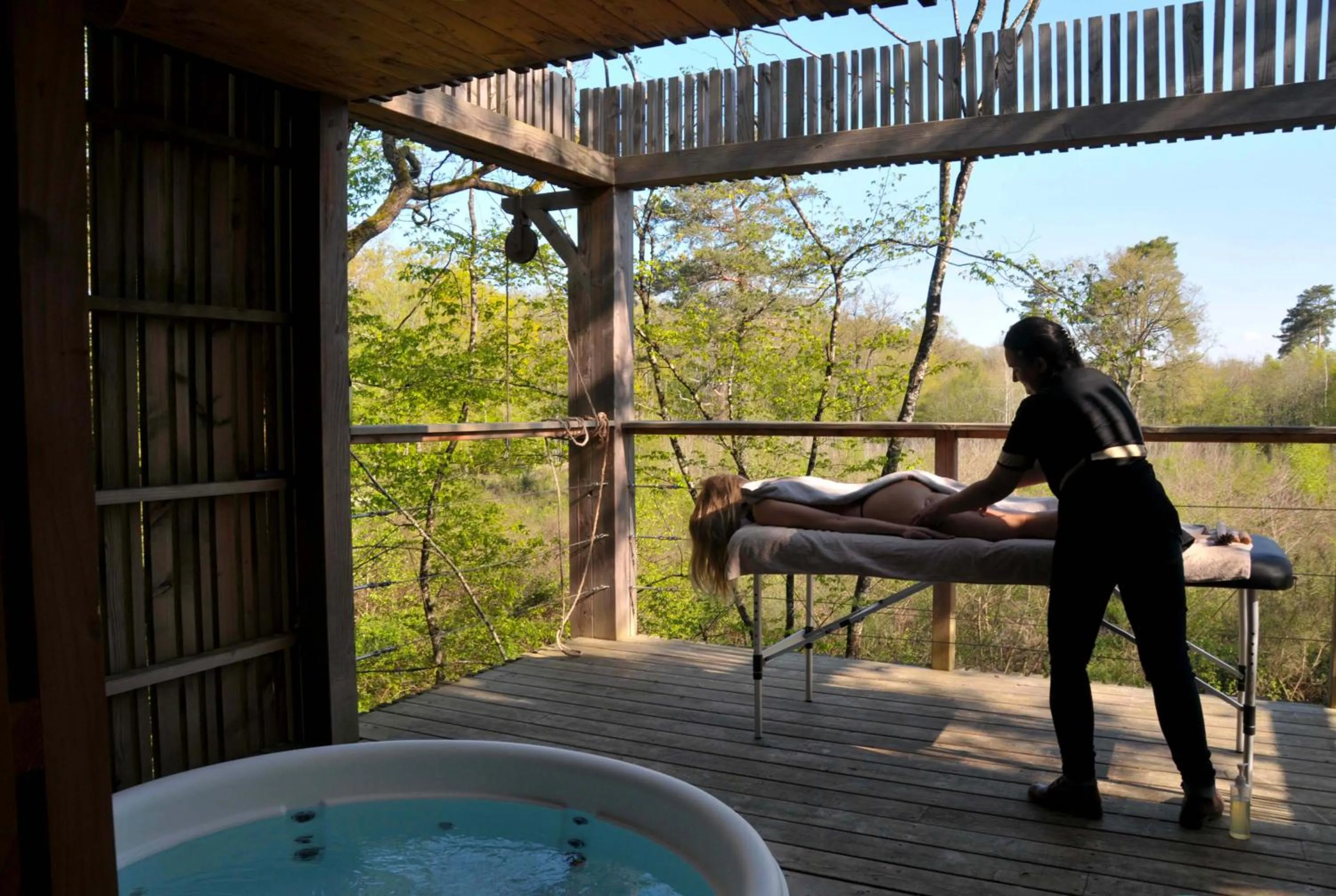 Patio in Loire Valley Lodges - Hotel