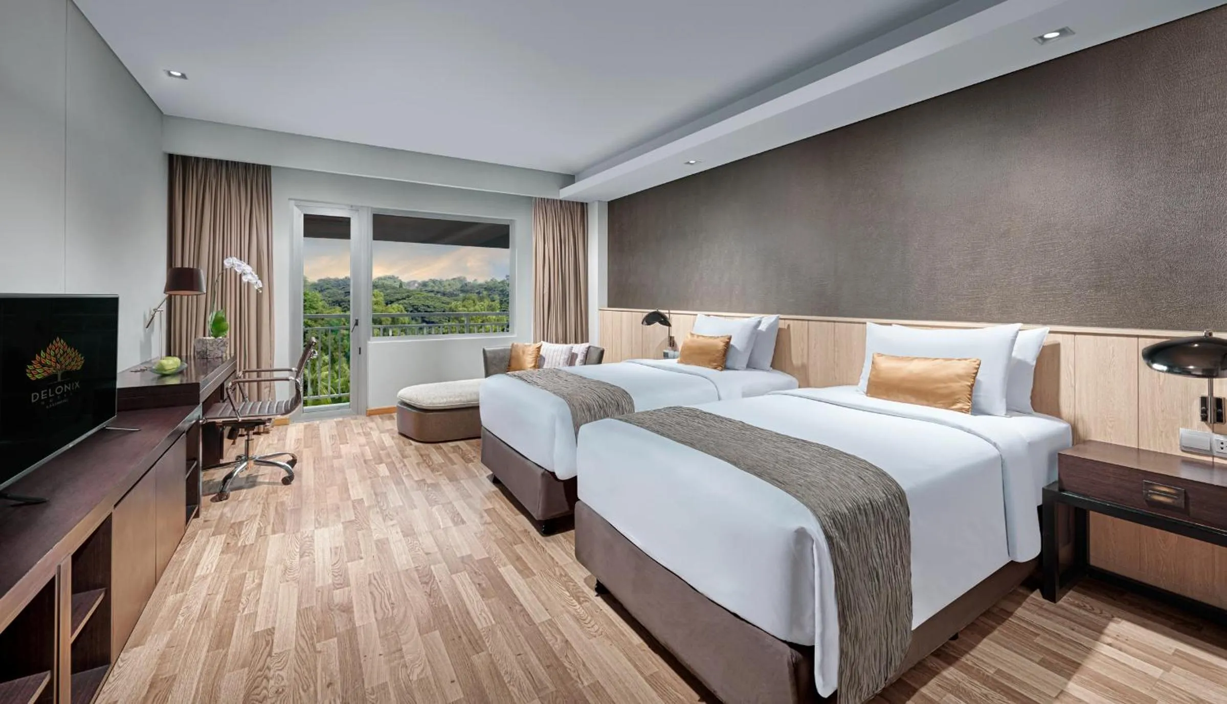 Bed in Delonix Hotel Karawang