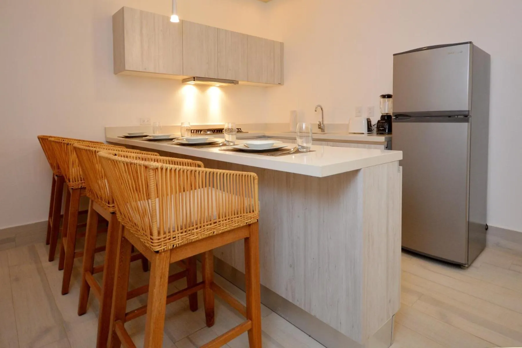 Kitchen or kitchenette in MAYAN MONK Suites