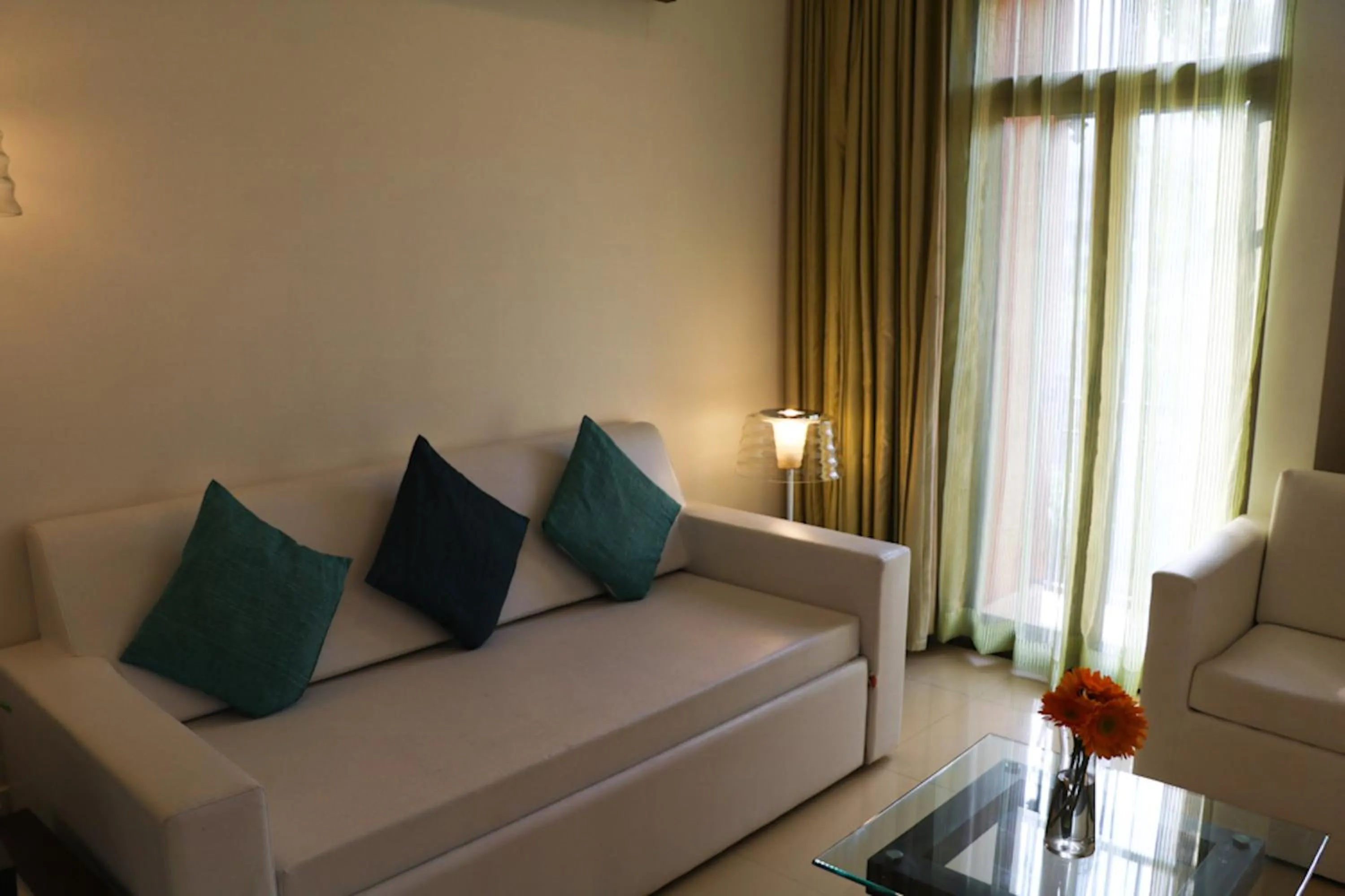 Living room, Bed in The Waterfront Shaw Lavasa