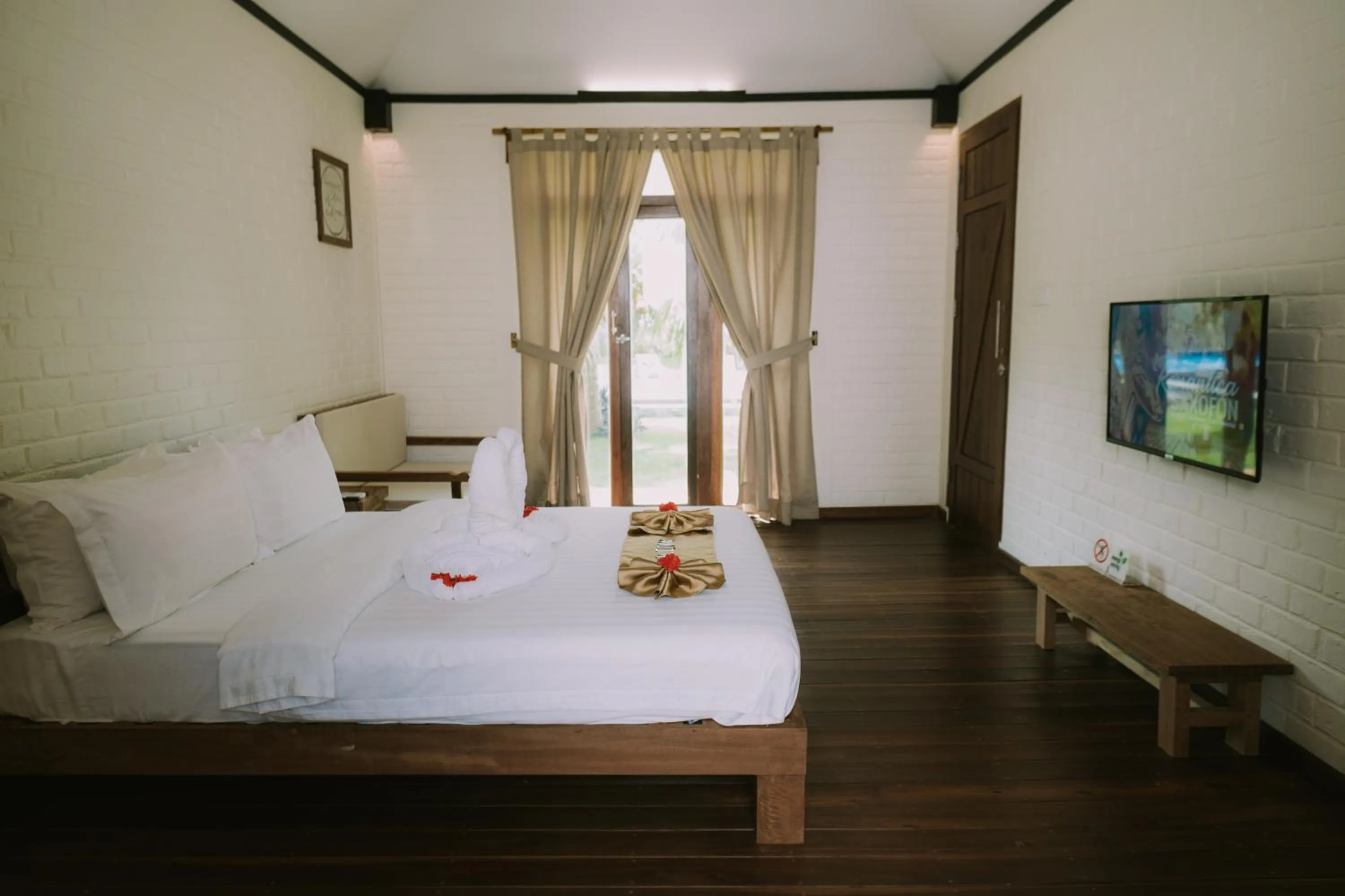 View (from property/room), Bed in The Kelong Trikora Resort