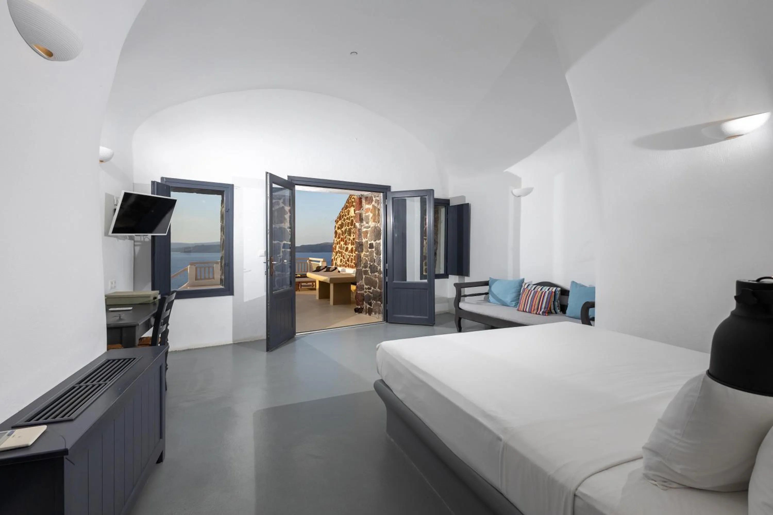 Photo of the whole room, Bed in Grand Ambassador Santorini Hotel