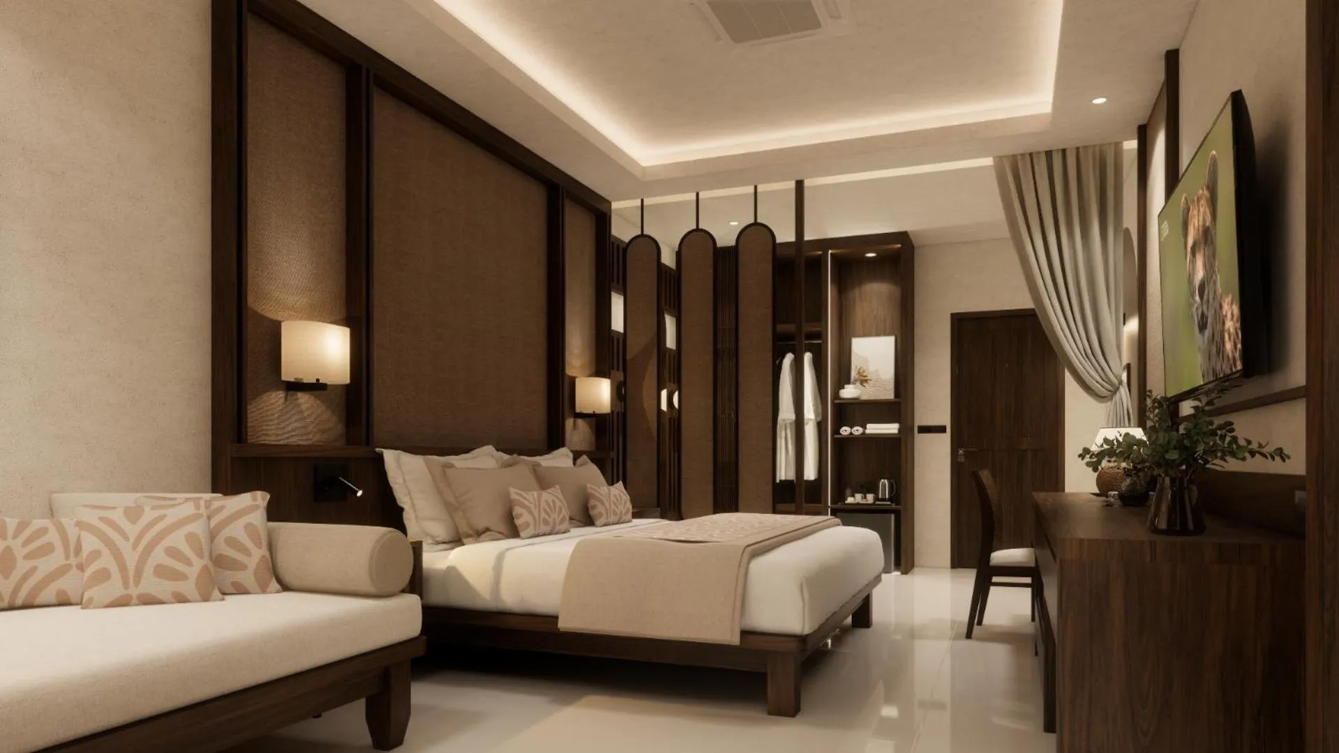 Bed in Ban Sainai Resort- Aonang's Green Resort