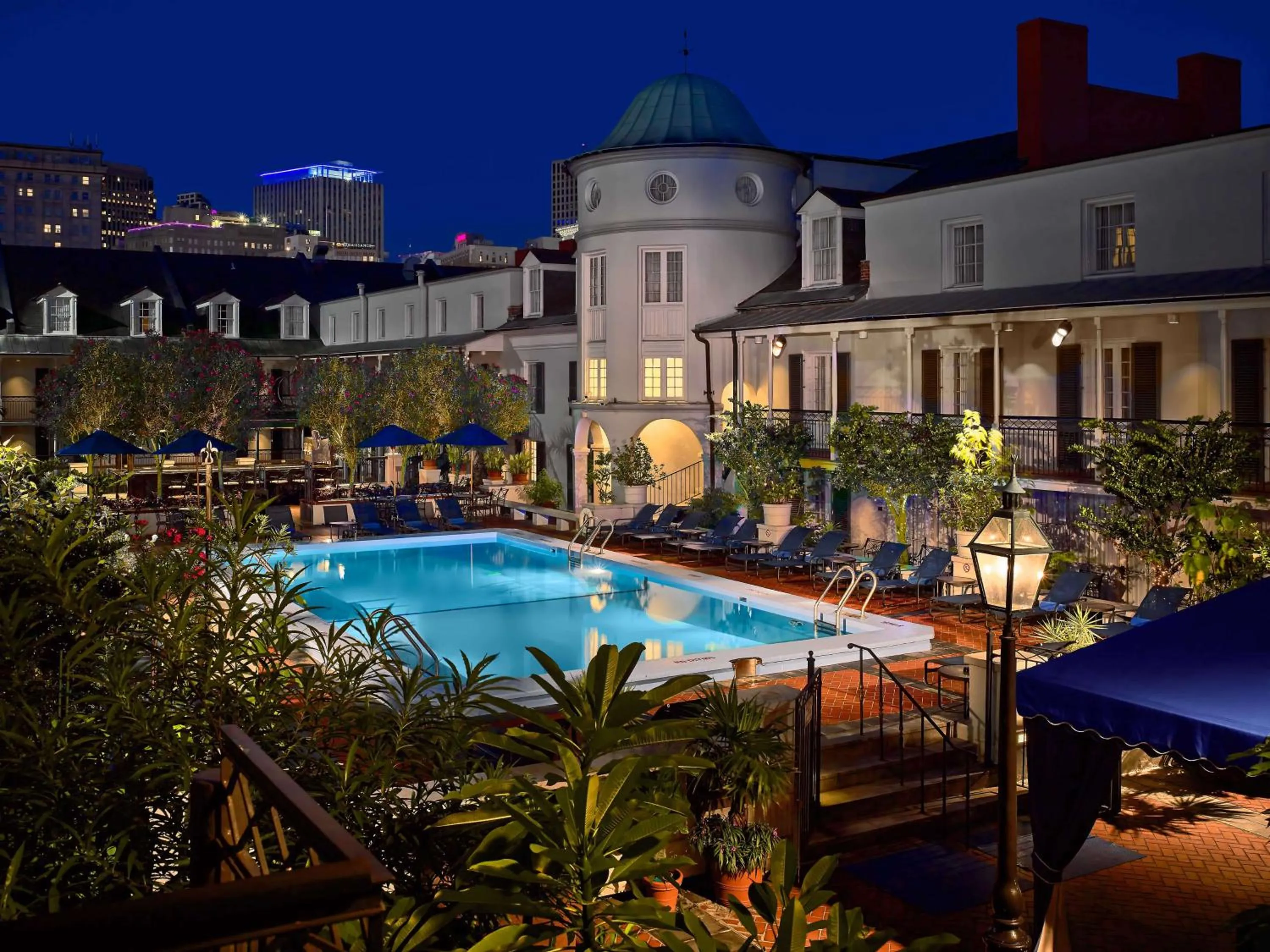 Pool view in The Royal Sonesta New Orleans